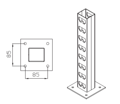 Стойка кабельная К1150 SM-SKN-2-400x2х4-HZ