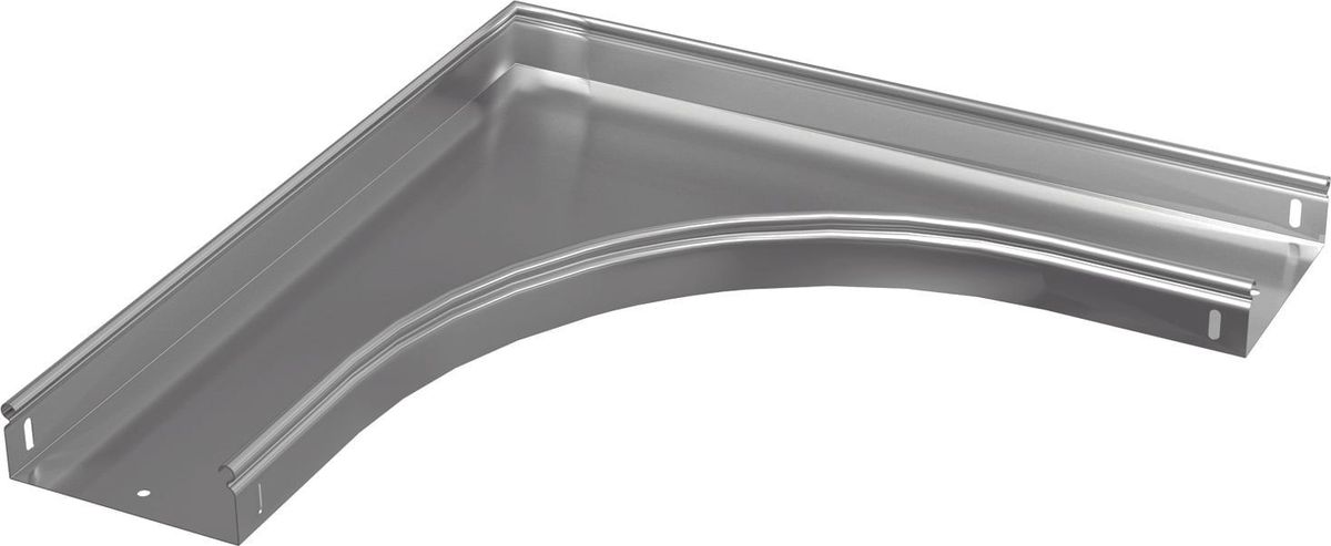 Угол горизонтальный плавный 90°, 50х50х0.8-R100 мм ML-UGP-90-50x50x0.8-R100-MS