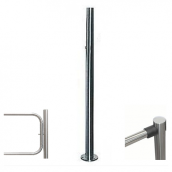 PERCo-BH02 2-15 Стойка с фиксатором поворотной створки и с 2-мя отверстиями для крепления патрубков на стороне, противоположной створке