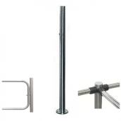 PERCo-BH02 2-16 Трехсторонняя стойка с отверстием под стопорный механизм поворотной секции и с 6-ю отверстиями для крепления патрубков