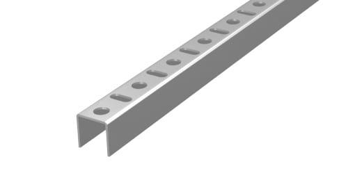 U-профиль перфорированный, 30х30х3000х2.0 мм SM-PUP-30x30x3000x2.0-MS