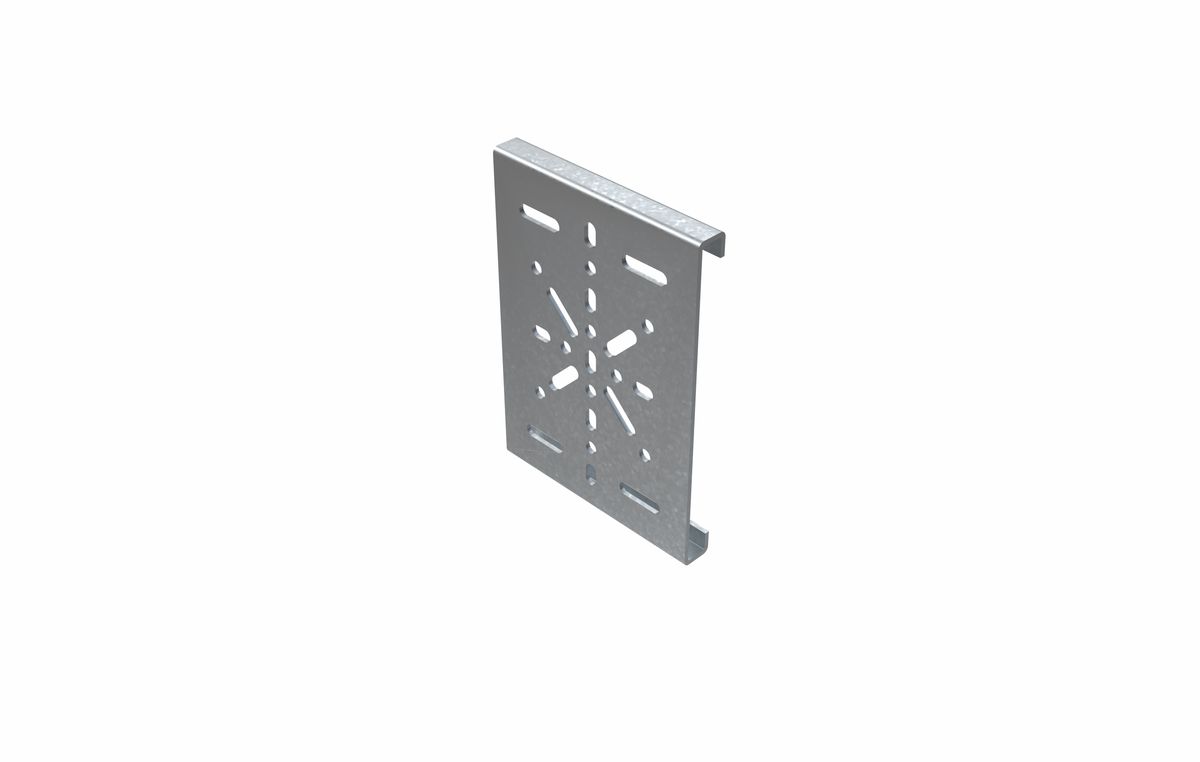 Комплект для фиксации пластины к опорам ограждения SK-KFP-150x210x2.0-MS