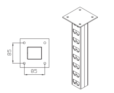 Стойка кабельная К1150 SM-SKP-2-400x2х4-HZ