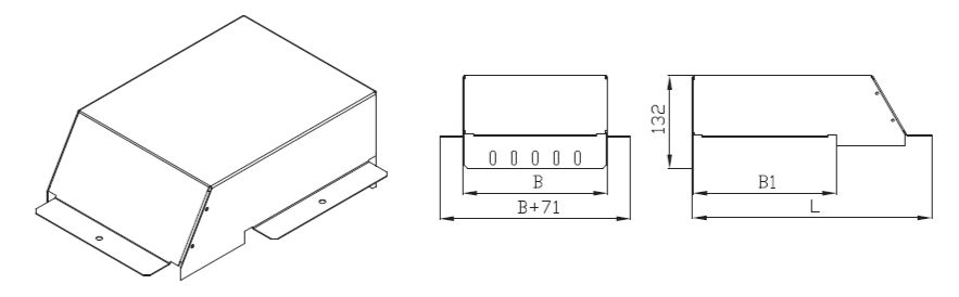 Крышка-ответвитель лотка переходник 100х100x1.2 мм ML-KOP-100х100х1.2-HZ