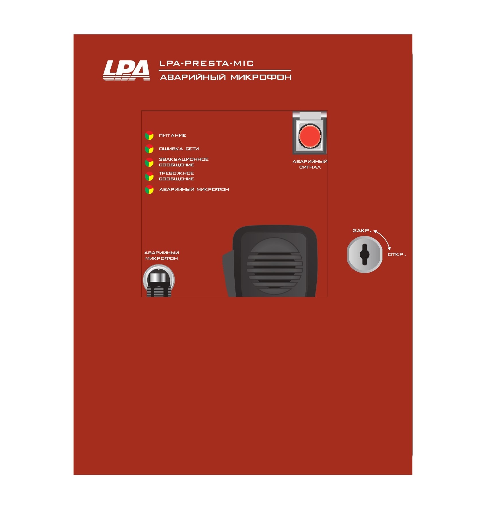 LPA-PRESTA-MIC — Аварийная микрофонная консоль