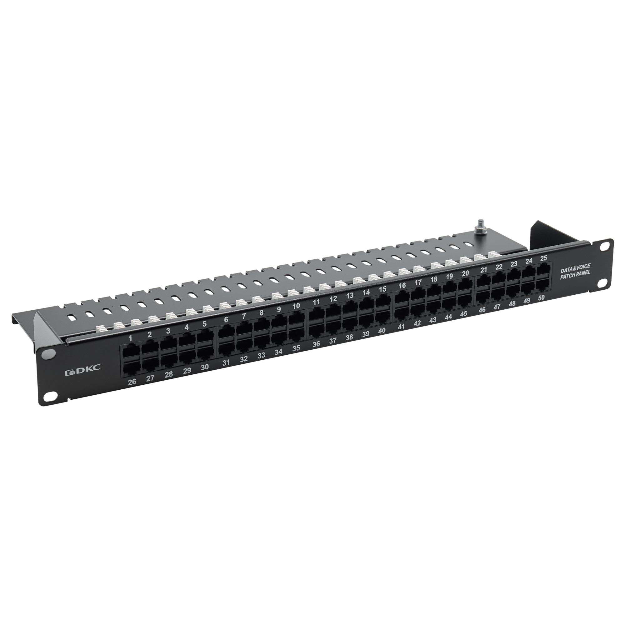 Патч-панель телефонная 19",1U,CAT3, 50 портов RJ45
