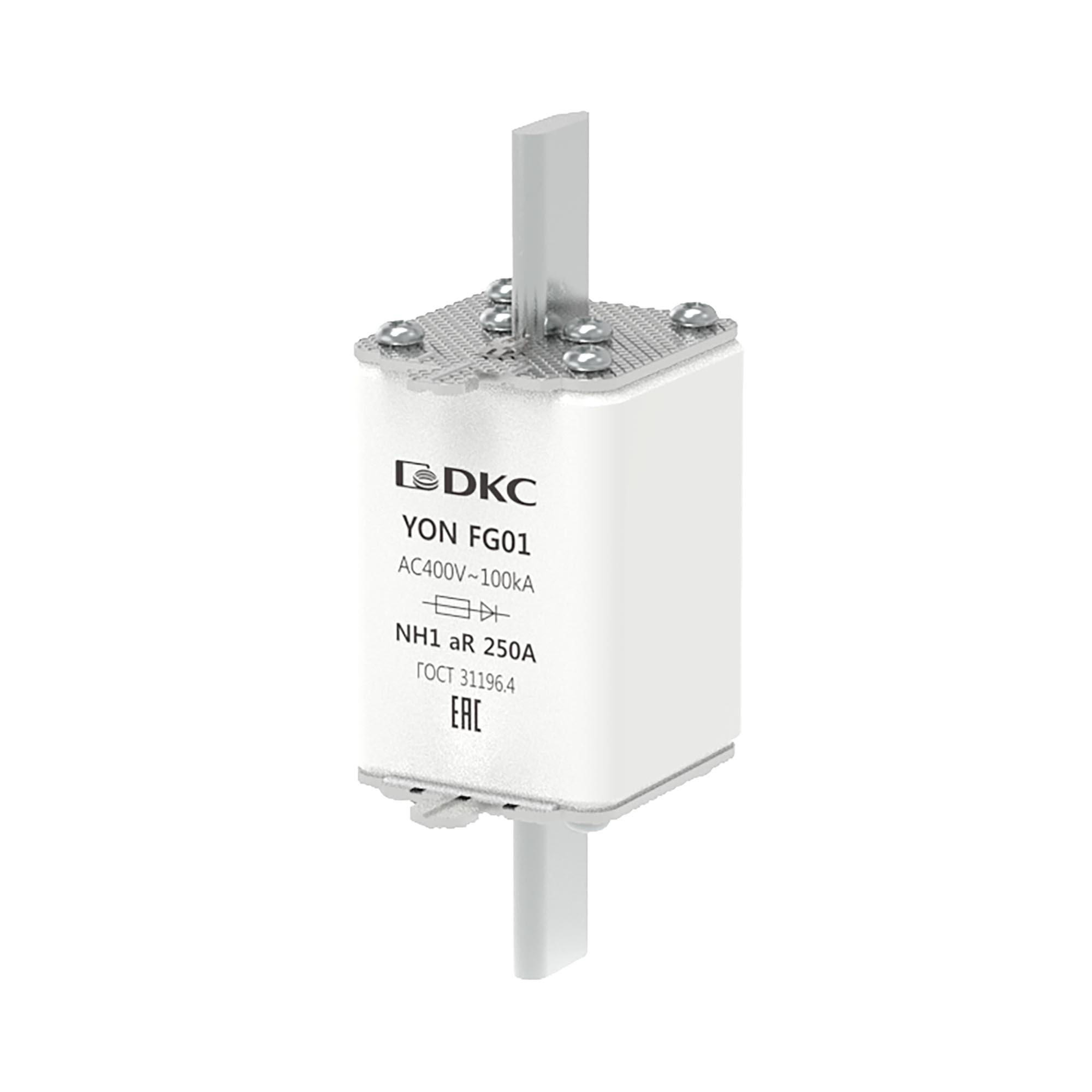 Предохранитель YON ножевого типа FG1 250А 400V характеристика aR
