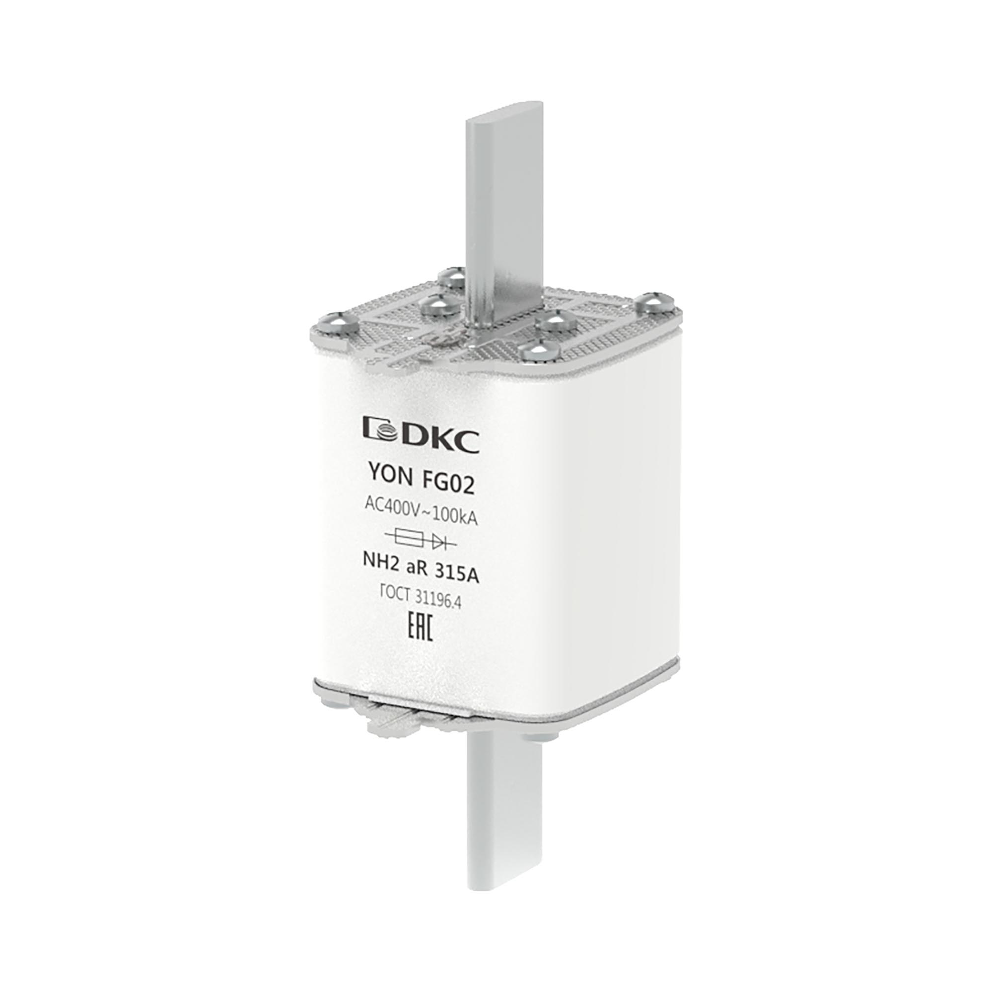 Предохранитель YON ножевого типа FG2 315А 400V характеристика aR