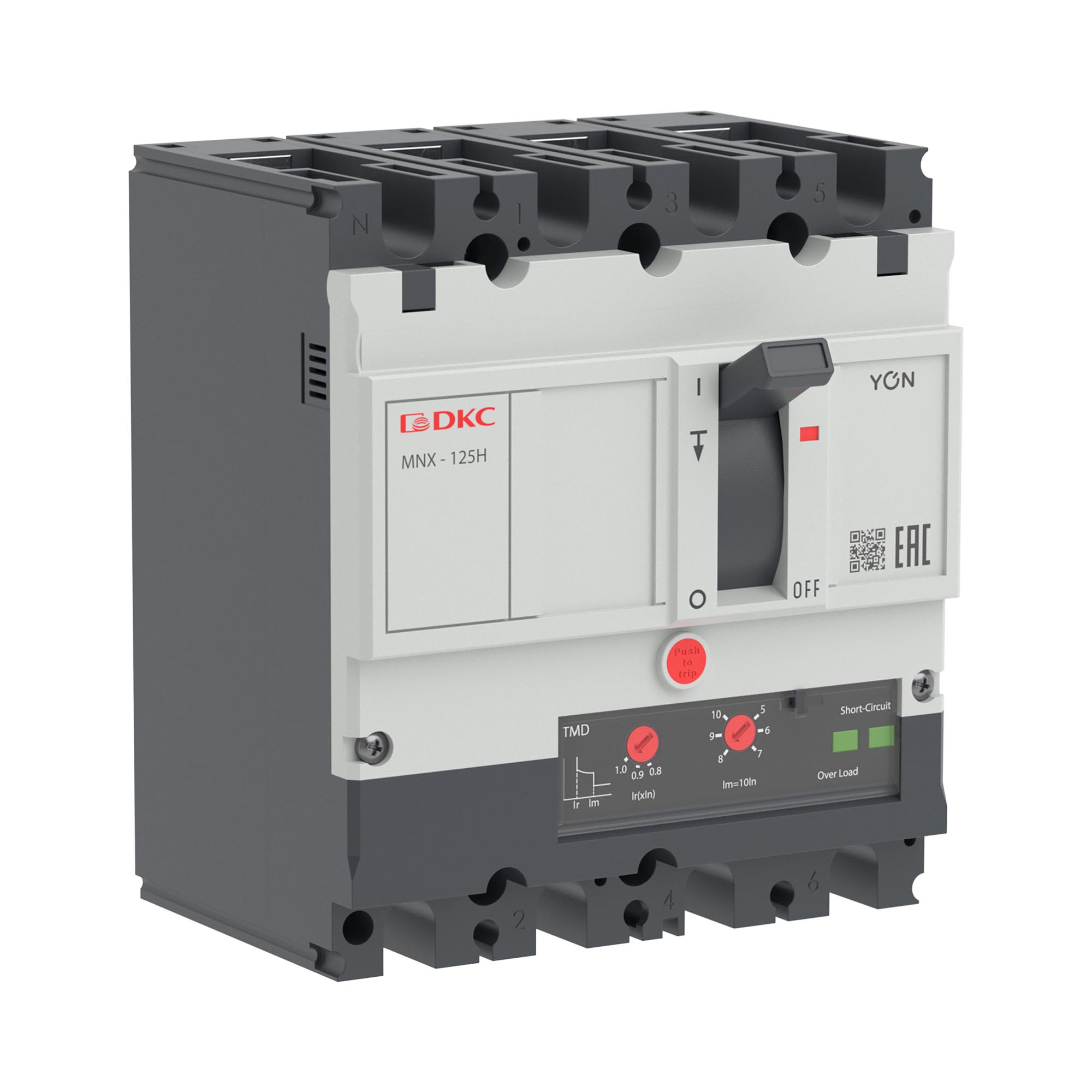 Авт. выкл. YON pro MNX125H 4P 100A 150kA при AC415V расц. TMD
