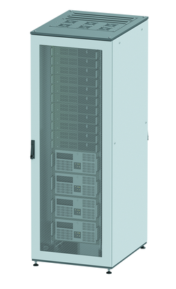 Шкаф разобранный напольный 19'' IT-CQE 42U 600х2000х1000, двери перф/перф, RAL7011/7035