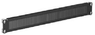Кабельный ввод с щеточным буртиком,1U для 19" IT-корпусов, RAL9005