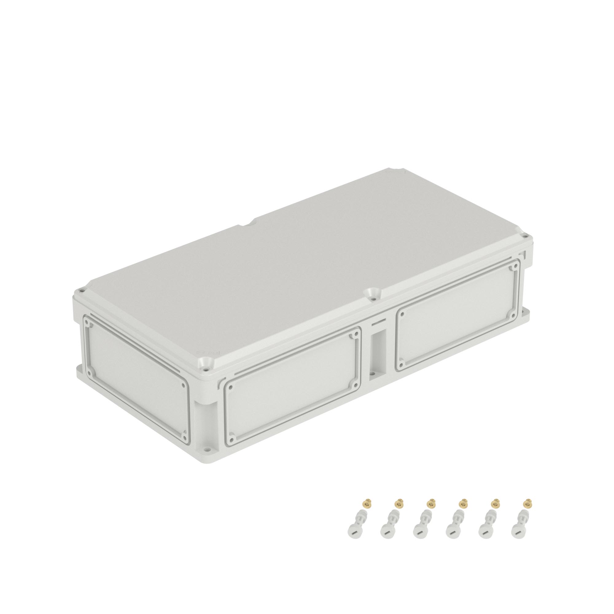 Корпус RAM box без МП 600х300х146 мм, с фланцами, непрозрачная крышка высотой 21 мм, IP66/IP67