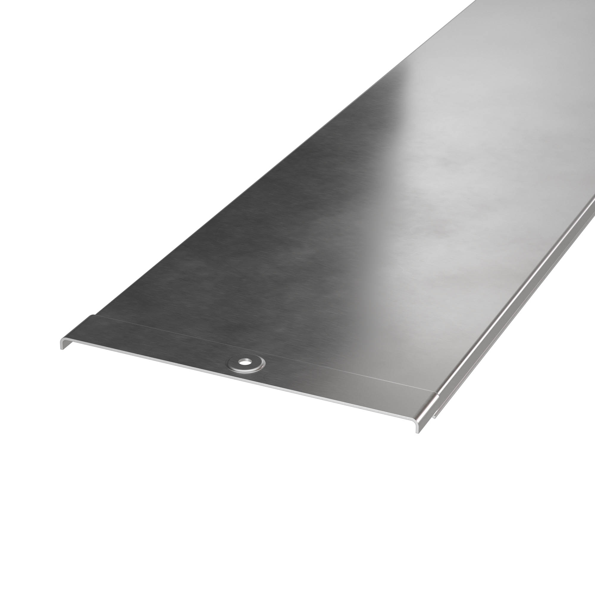 Крышка с заземлением на лоток осн.80мм, толщ. 1,5 мм, L 3000, алюминий
