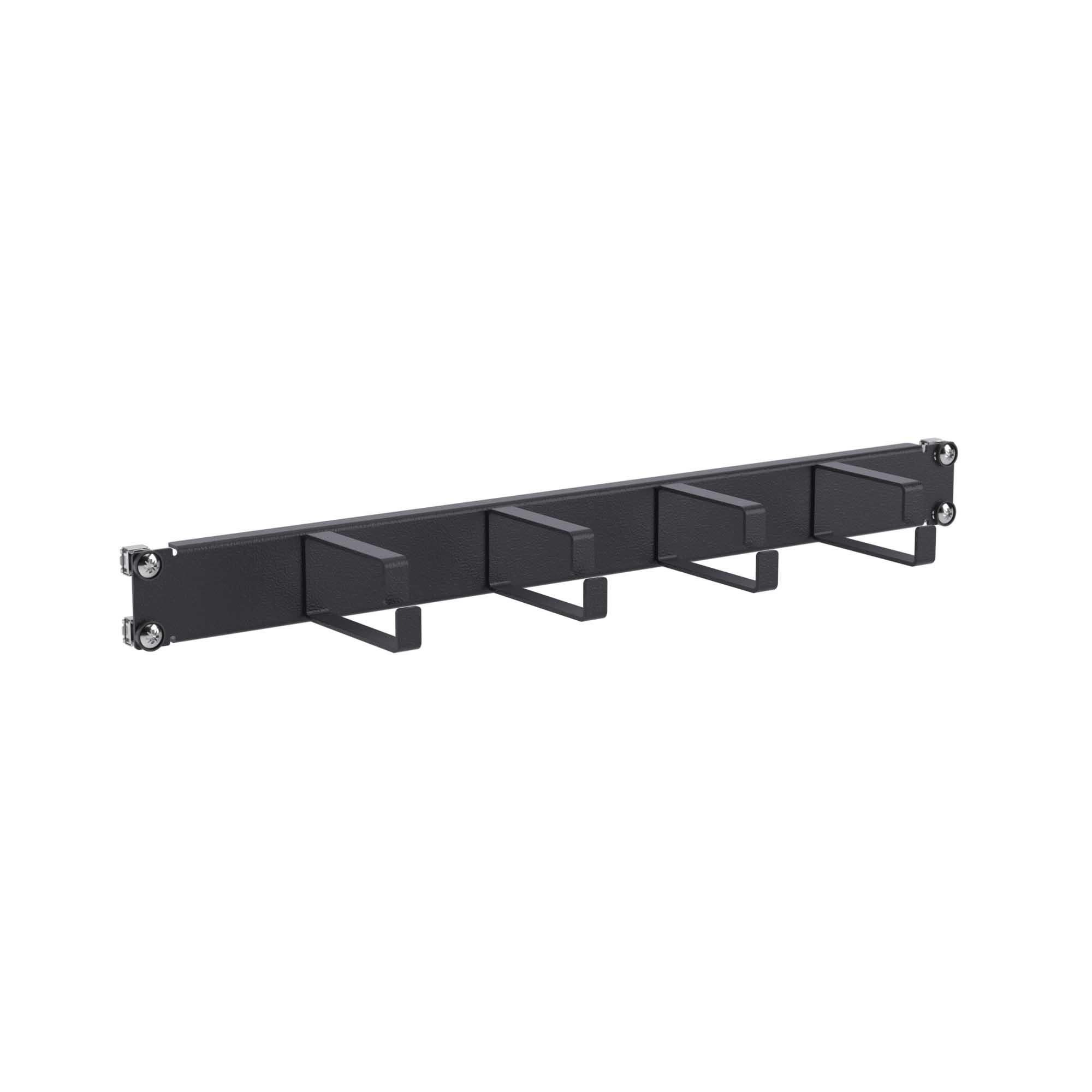 Организатор кабельный 4 кольца, 19" 1U, RAL9005