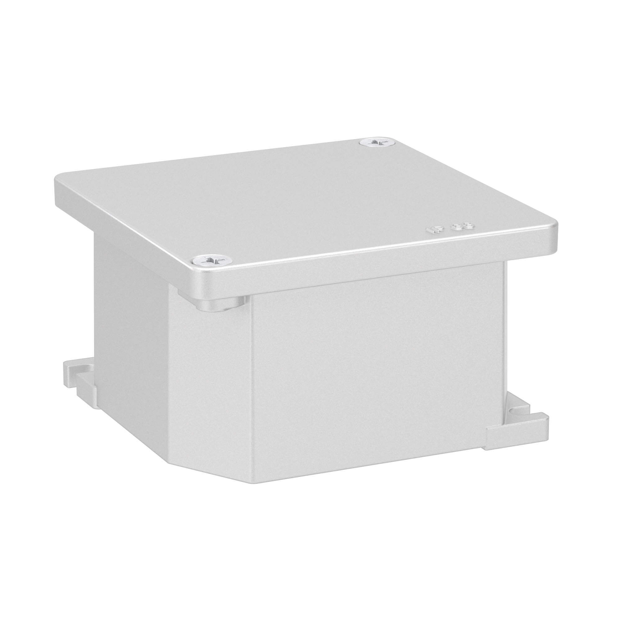 Коробка ответвительная алюминиевая окрашенная, IP66/IP67, RAL9006, 90х90х53мм