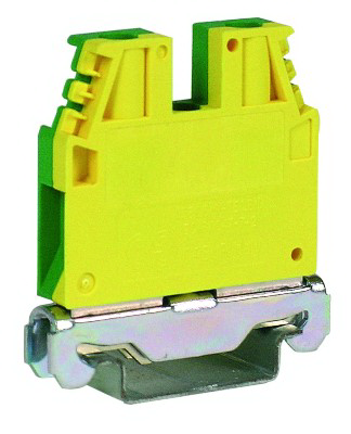 TEC.6/O, зажим для заземления желт.зелен 6 кв.мм (замена на TUR-6-PE)