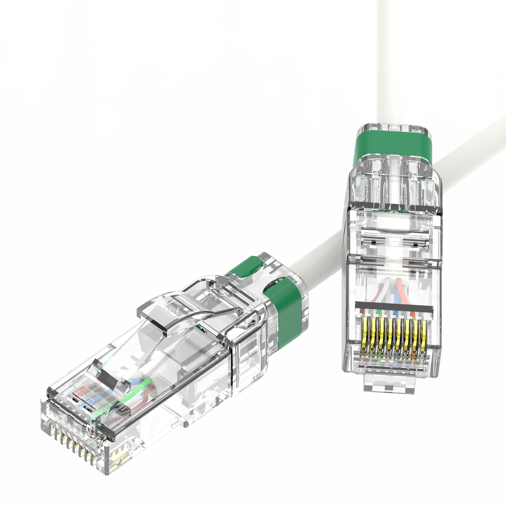 Патч-корд неэкранированный SLIM CAT6A U/UTP 4х2, 28 AWG, LSZH, белый, 0,2м