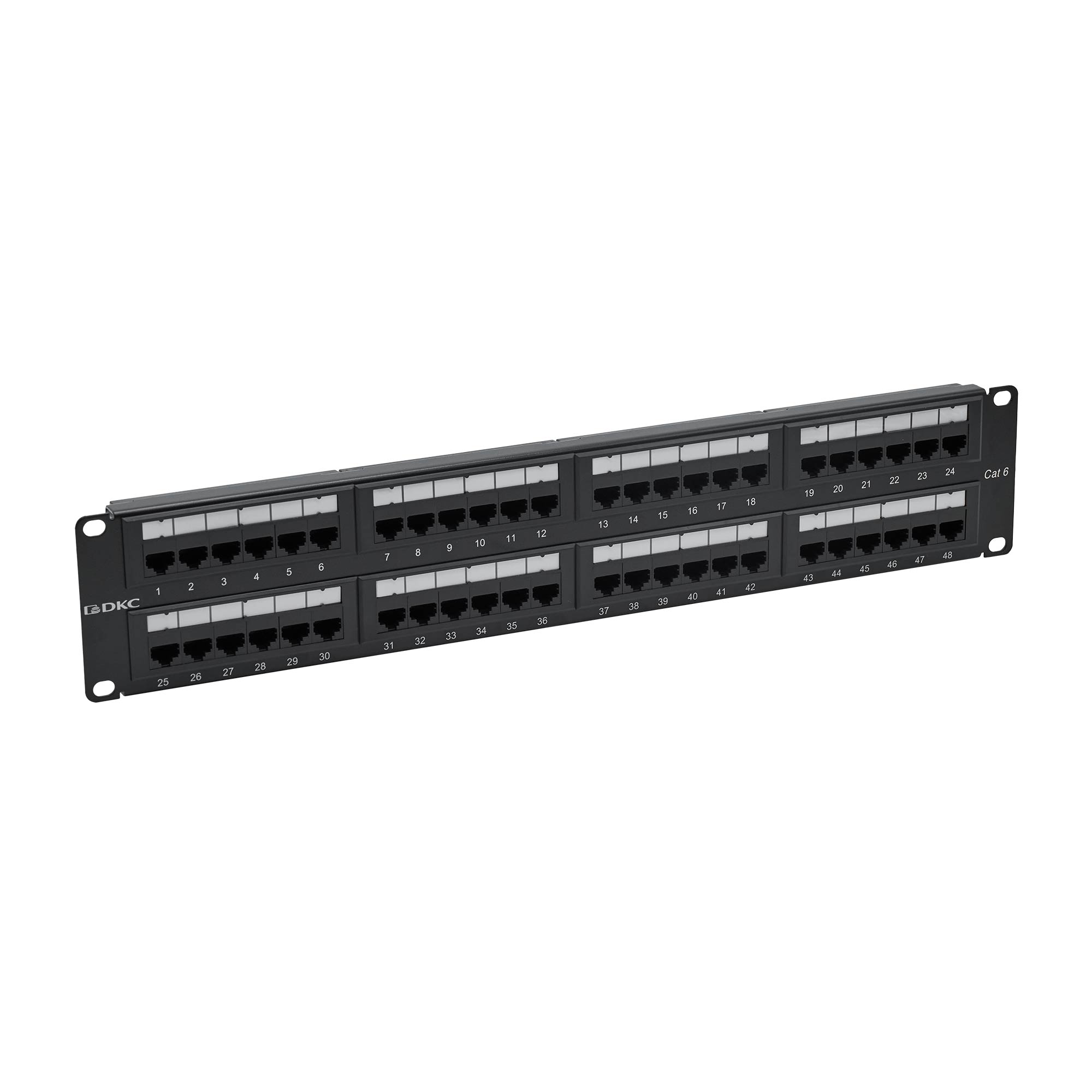 Патч-панель 19",2U,CAT6, 48 портов RJ45, неэкранированная