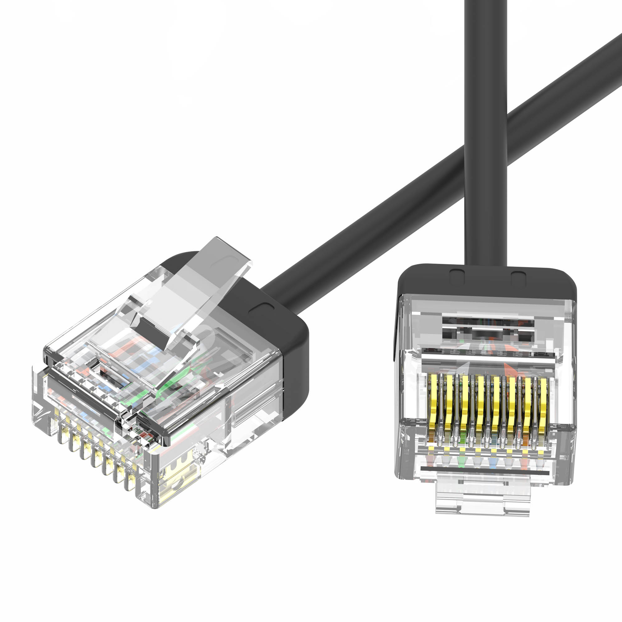 Патч-корд неэкранированный Ultra SLIM CAT6 U/UTP 4х2, 32 AWG, LSZH, чёрный, 5м