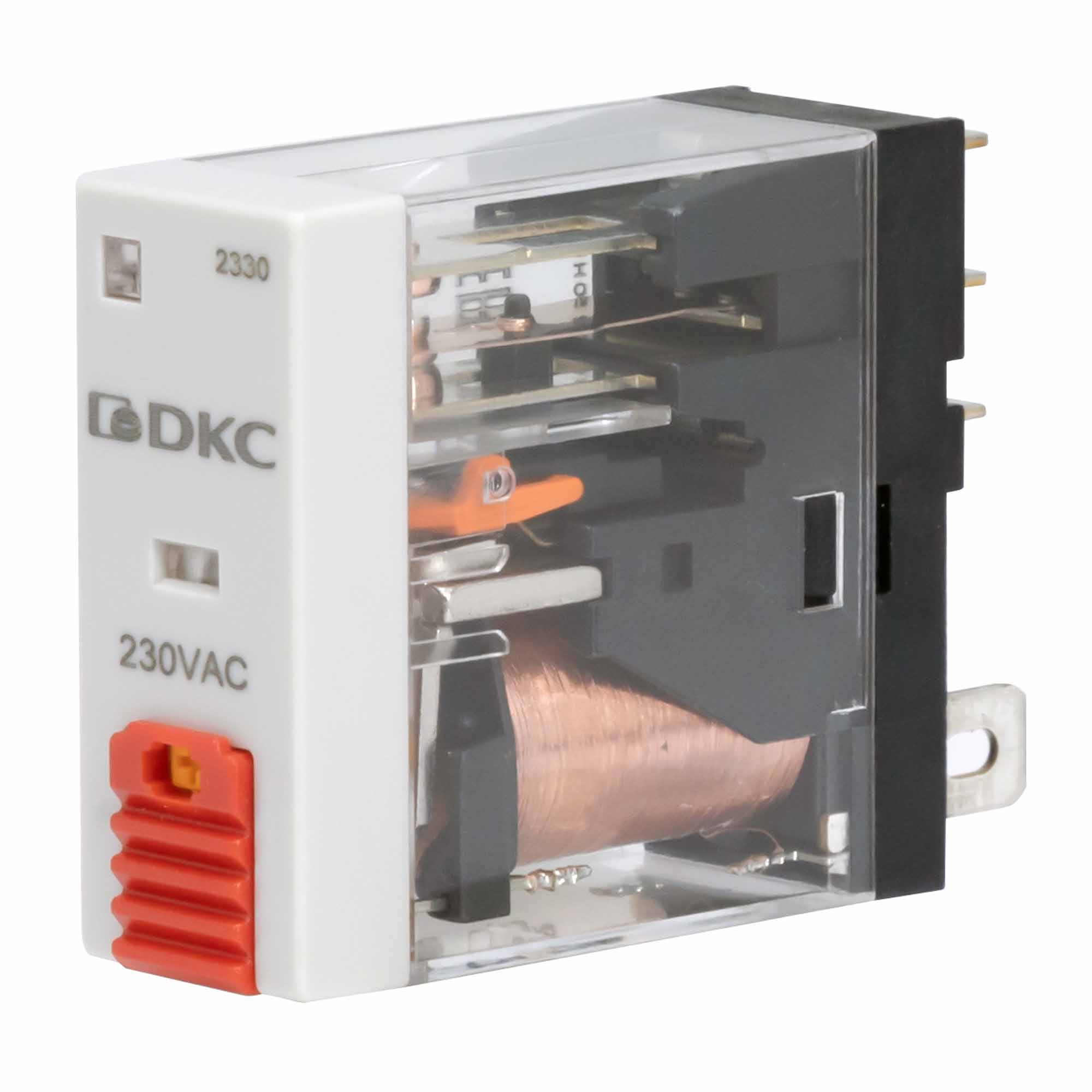 Реле миниатюрное промышленное, 1CO, ком. ток 12А, AgSnO2, напряжение 115V AC, опция: тест-кнопка+светодиод
