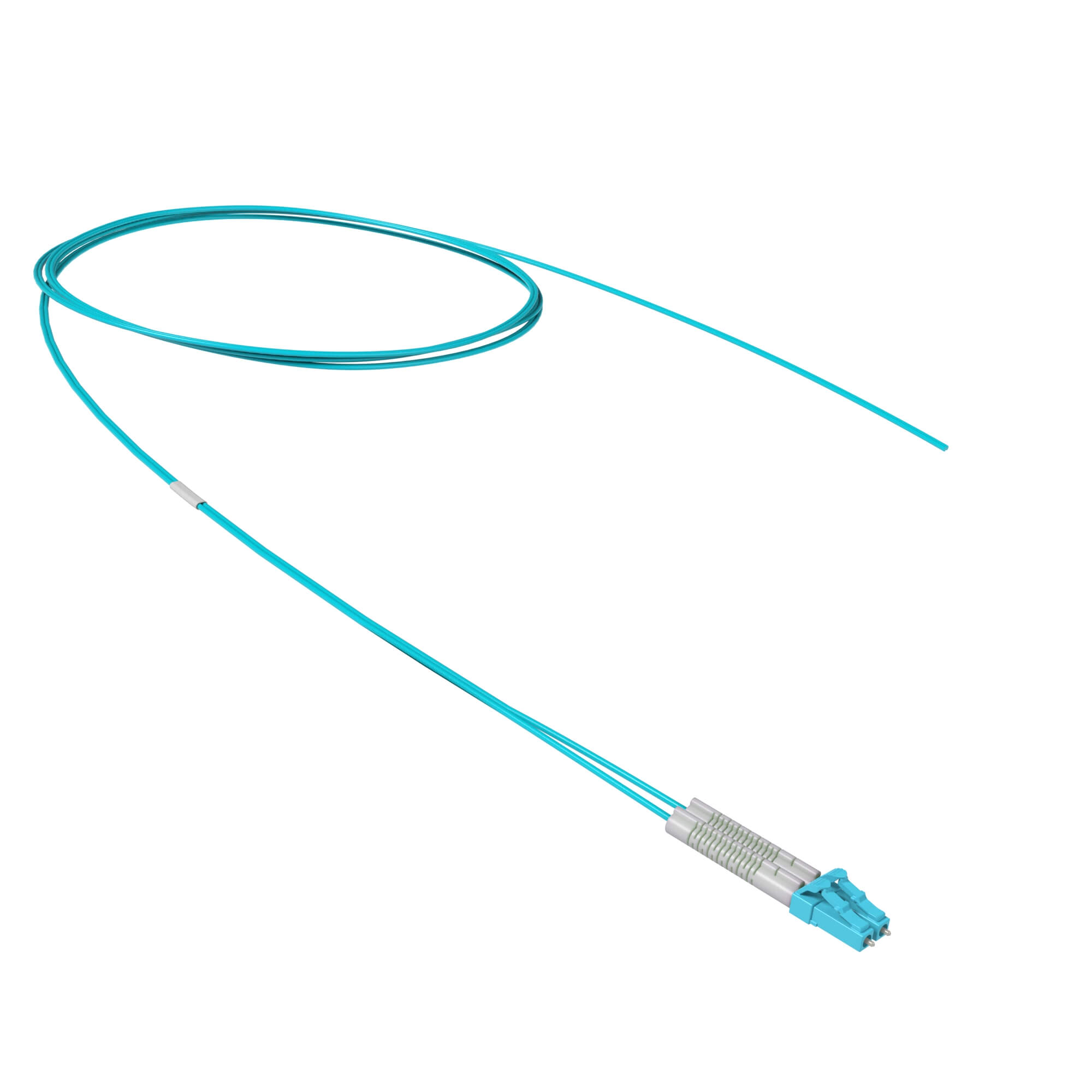 Пигтейл оптический двухволоконный (Duplex) flexible boot LC/UPC - 50/125 (OM3),1,5 м