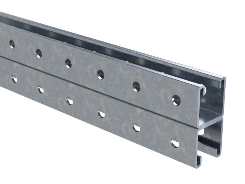 Двойной С-образый профиль 41х41, L1800, 2,5 мм, INOX 304