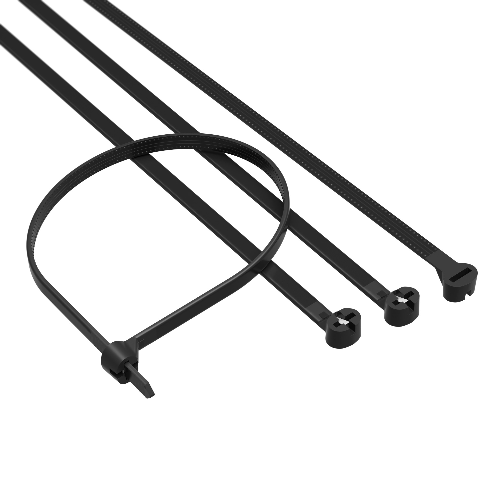 Хомут P6.6 с замком из нержавеющей стали, черный, 4,8x300
