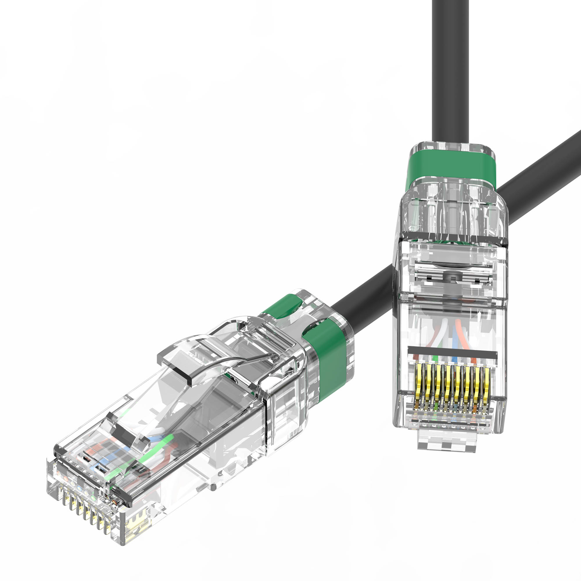 Патч-корд неэкранированный SLIM CAT6A U/UTP 4х2, 28 AWG, LSZH, чёрный, 1,5м