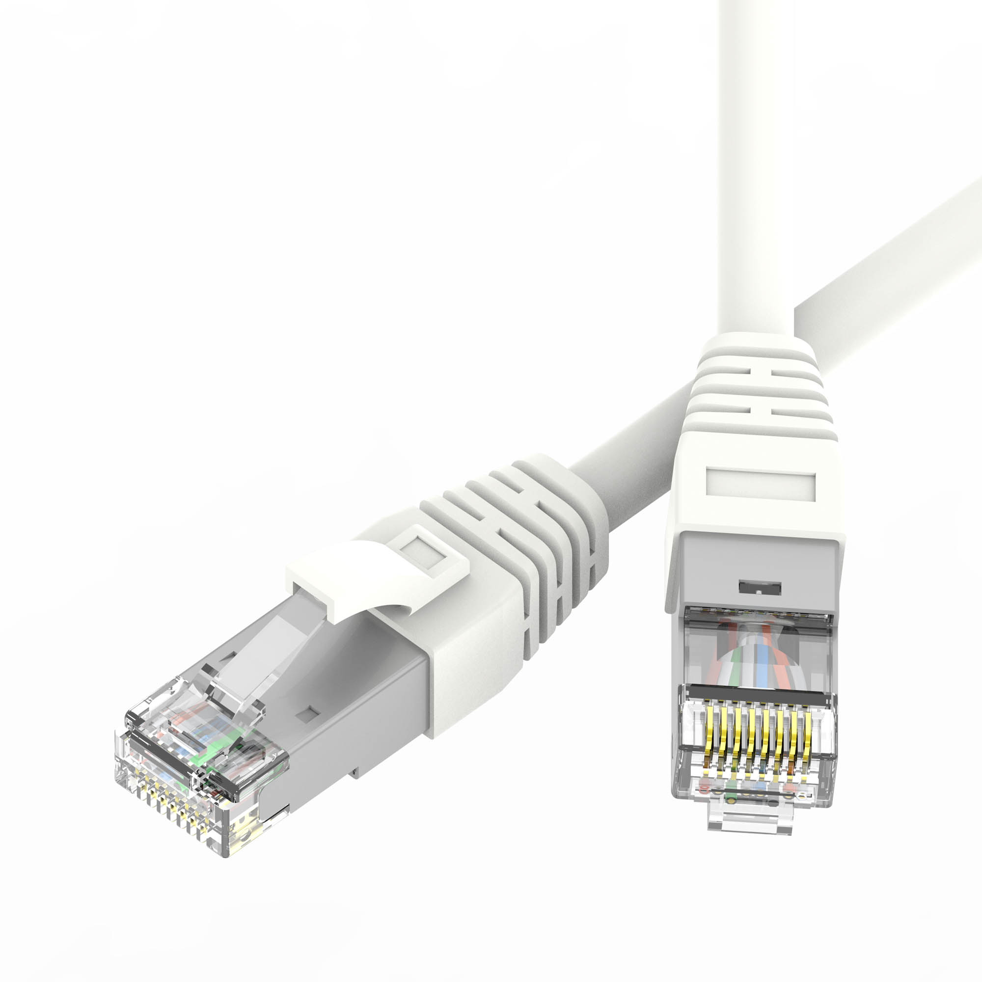 Патч-корд экранированный SLIM CAT6A S/FTP 4х2, 28 AWG, LSZH, белый, 5м