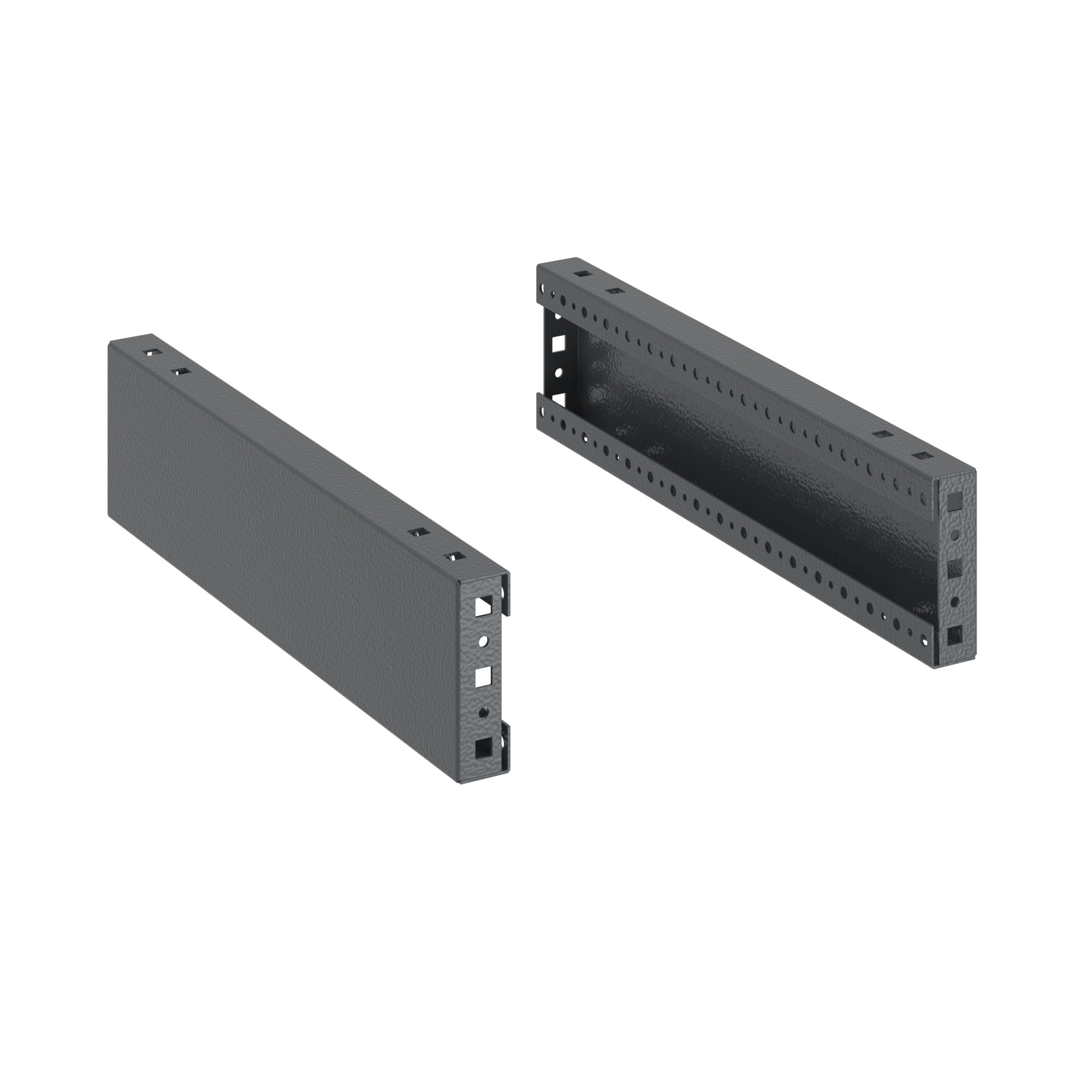 Панели цоколя для корпусов CQE & CQE N, ШхГ 1400 мм, В=100 мм, RAL7011, комплект - 2 шт. (замена на R5NFPB140) RAM block