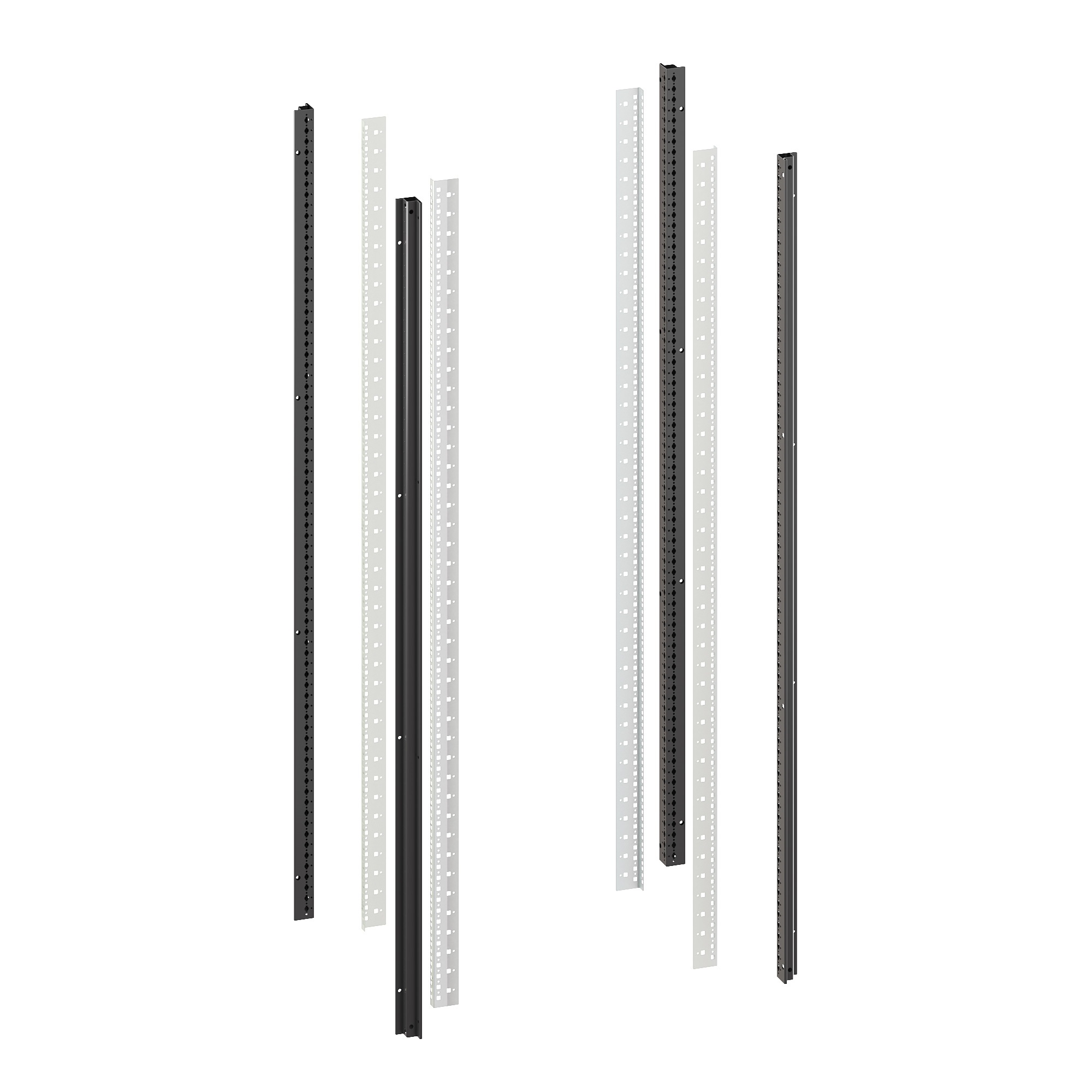 Стойки вертикальные комплект для 24U IT-CQE RAL9005