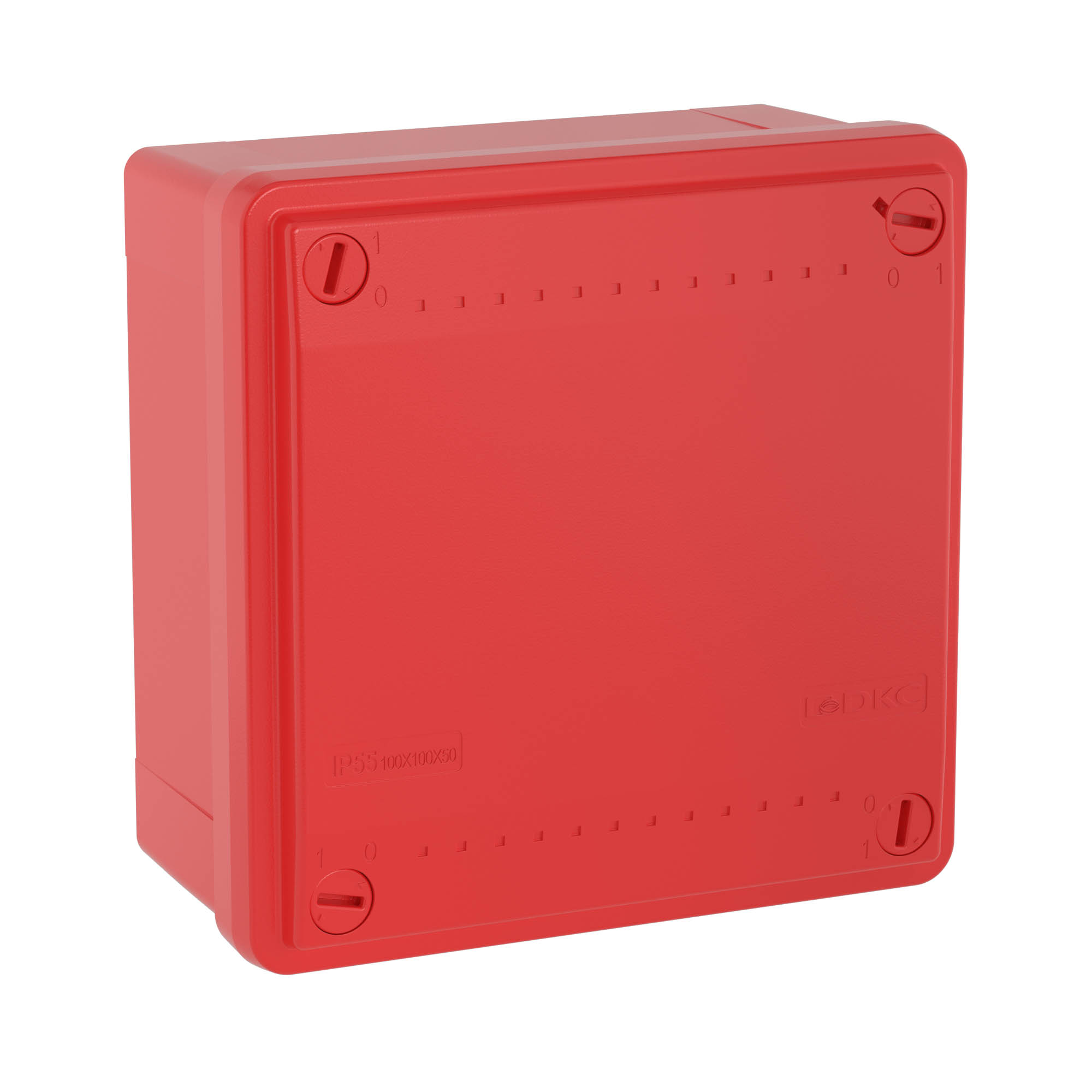 Коробка ответвит. с гладкими стенками, IP56, 100х100х50мм,цвет красный