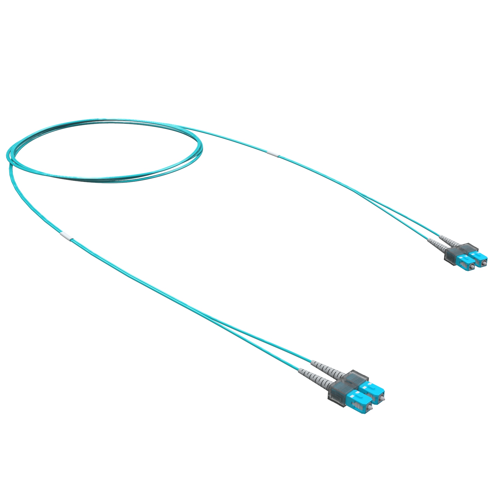 Оптический коммутационный шнур двухволоконный (Duplex) SC/UPC-SC/UPC, 50/125 (OM3), 1 м