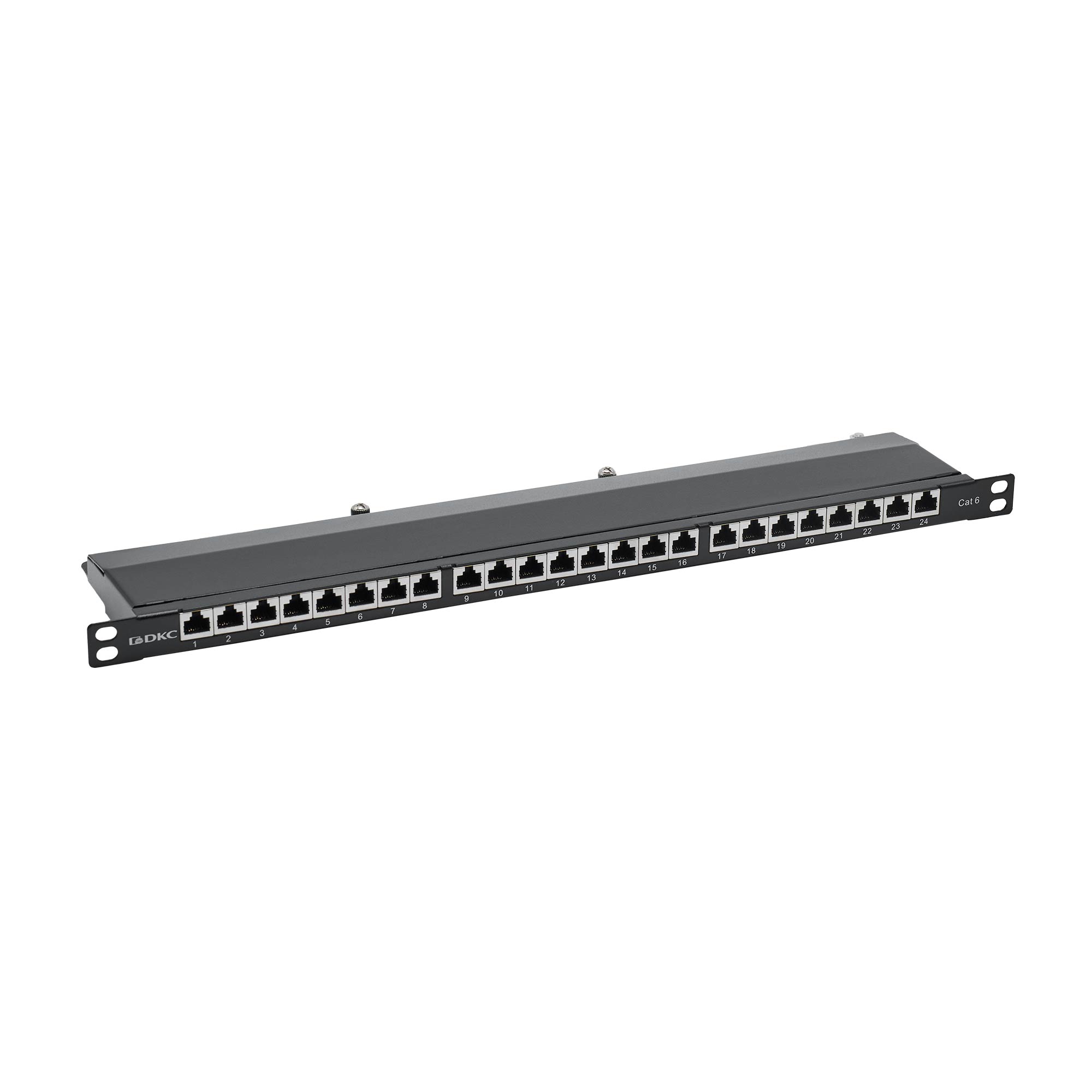 Патч-панель 19", 0.5 U,CAT6, 24 порта RJ45, экранированная