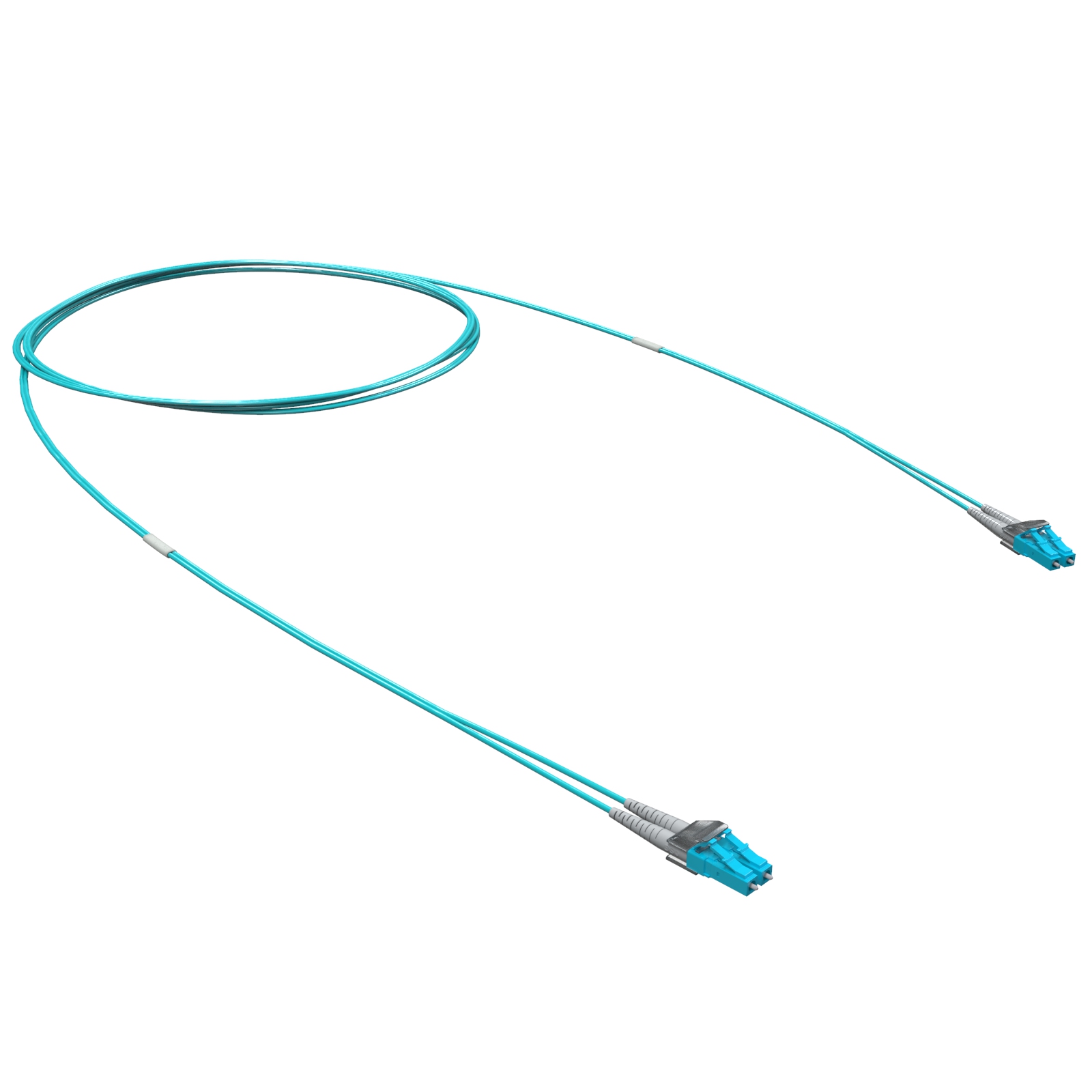 Оптический коммутационный шнур двухволоконный (Duplex) LC/UPC-LC/UPC, 50/125 (OM3), 1 м