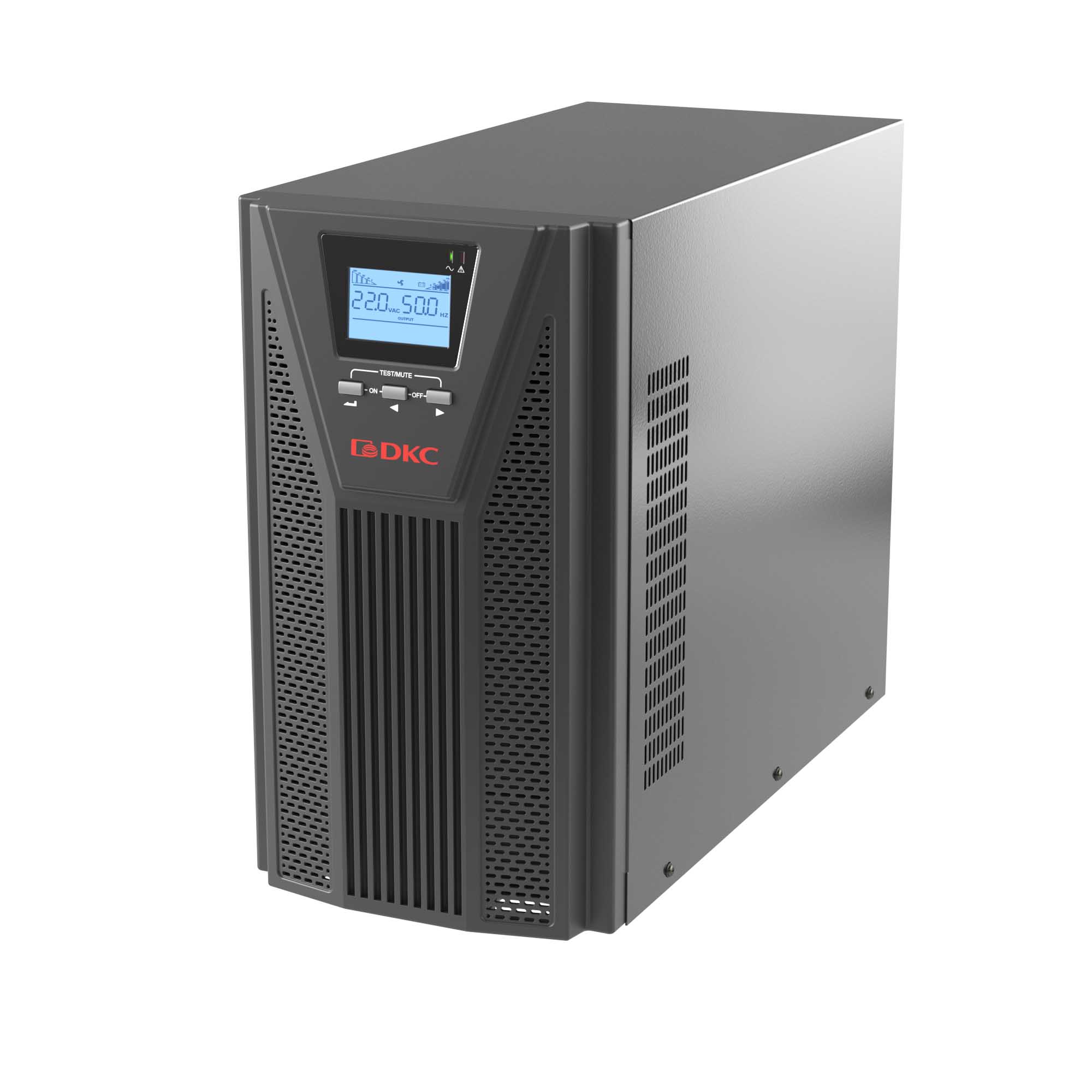 Онлайн ИБП ДКС серии Смолл Тауэр (Small Tower), 3000 ВА/2700 Вт, 1/1, 4xSchuko, EPO,USB, RS-232, RJ45, з/у 1А, 8x7Ач