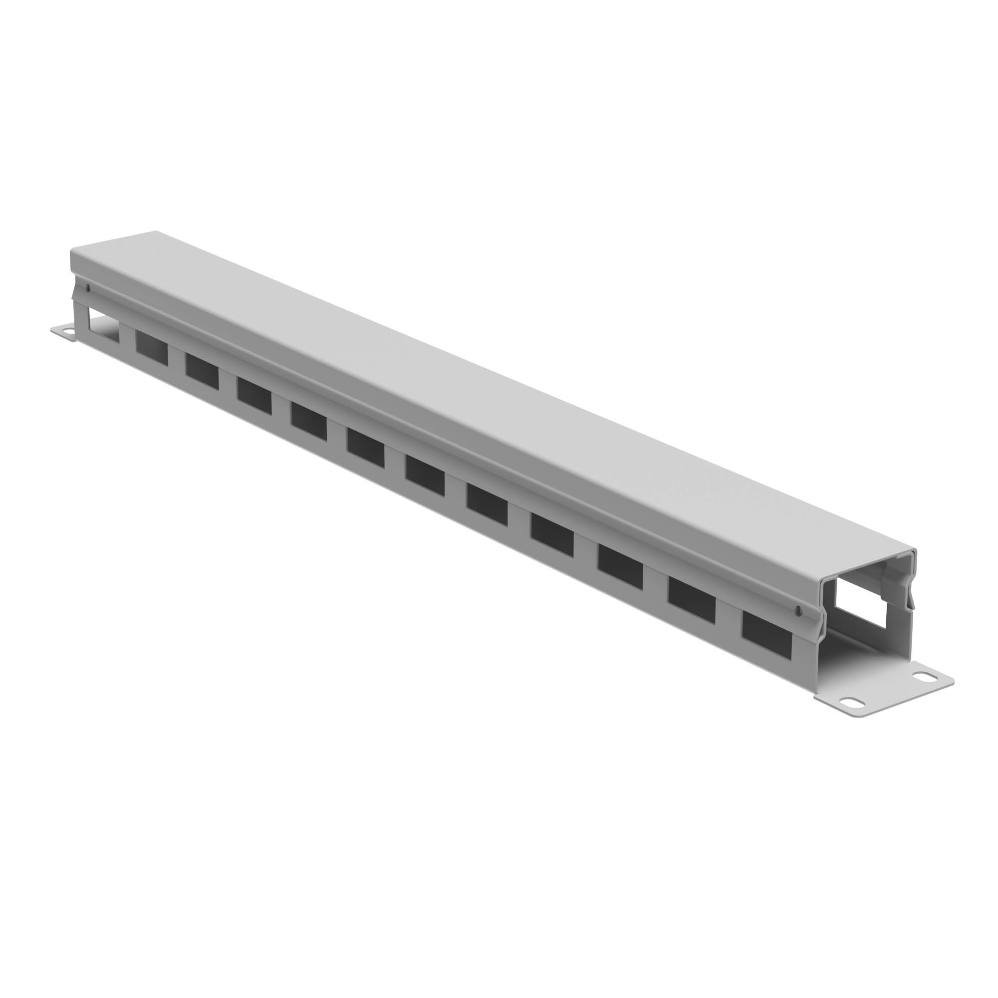 Организатор кабельный с крыш/отв 19" 1U, 40 мм RAL7035