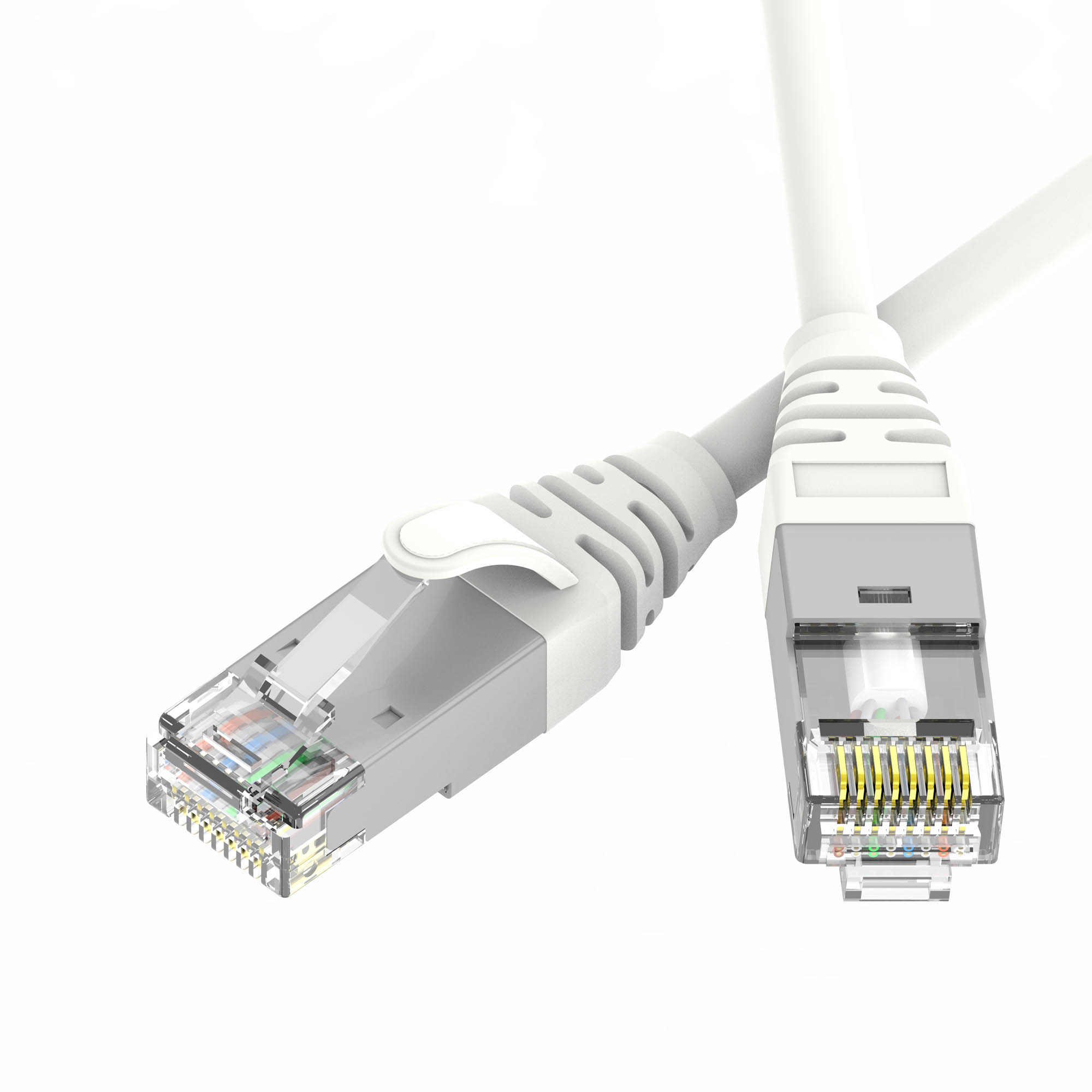 Патч-корд экранированный Ultra SLIM CAT6A S/FTP 4х2, 30 AWG, LSZH, белый, 3м