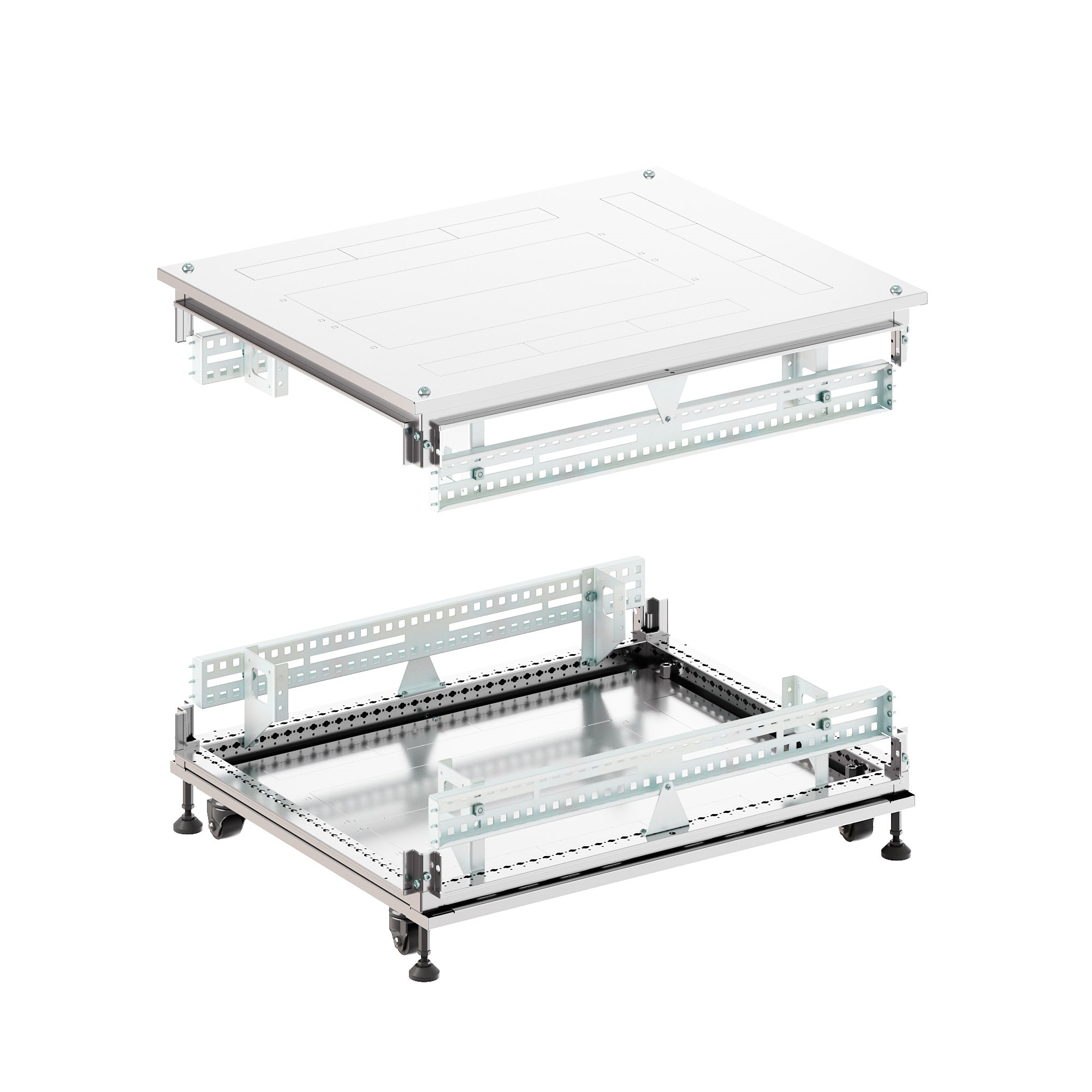 Крыша основание преперфорированные IT-CQE 800x1000, RAL7035
