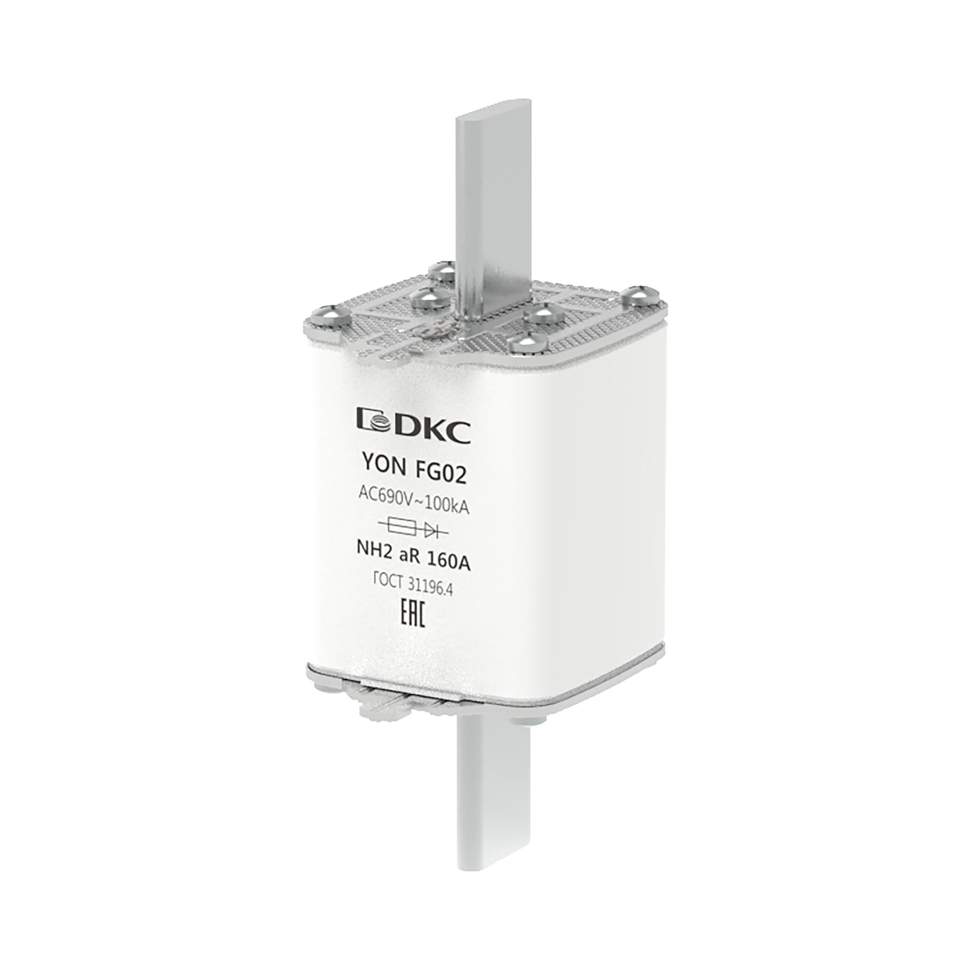 Предохранитель YON ножевого типа FG2 160А 690V характеристика aR