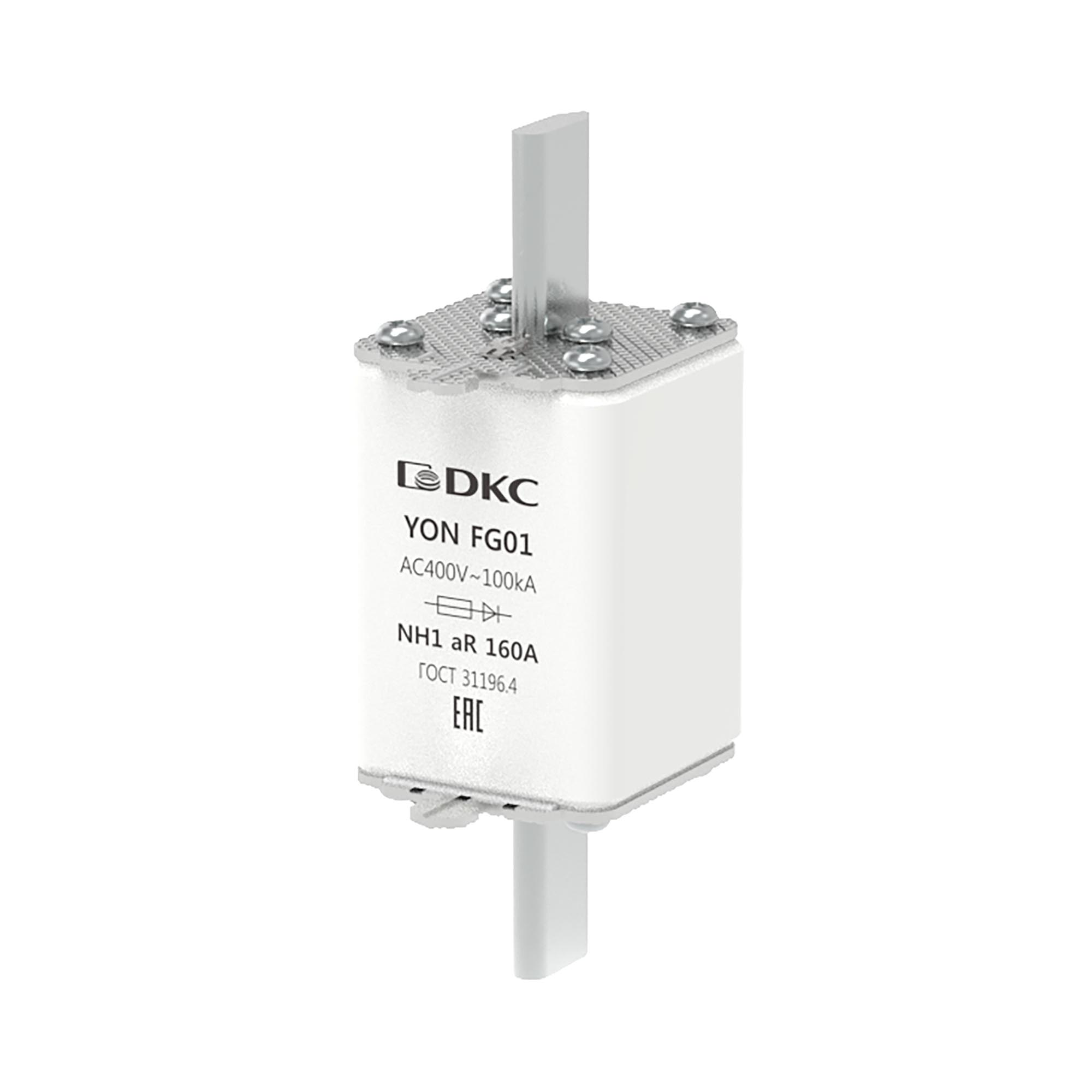 Предохранитель YON ножевого типа FG1 160А 400V характеристика aR