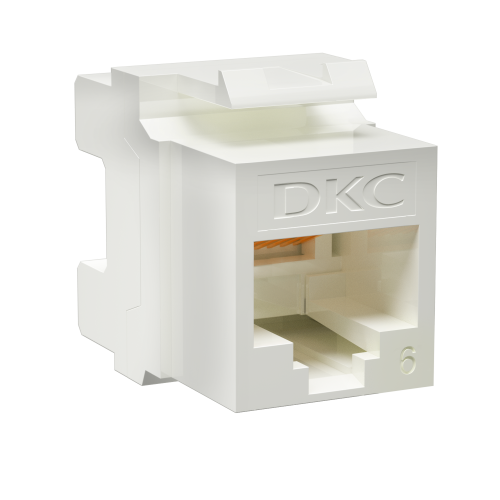 Модуль Кейстоун (Keystone) RJ45 CAT 6 неэкранированный (UTP), 180 градусов, белый