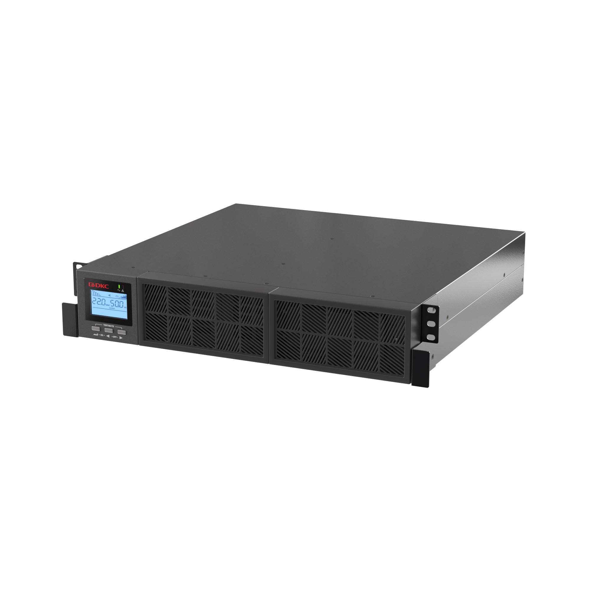 Линейно-интерактивный ИБП ДКС серии Инфо Рэкмаунт Про (Info Rackmount Pro), 1000ВА/800Вт,1/1, USB, RJ45, 6xIEC C13, Rack 2U, SNMP/AS400 slot, 2x7Aч