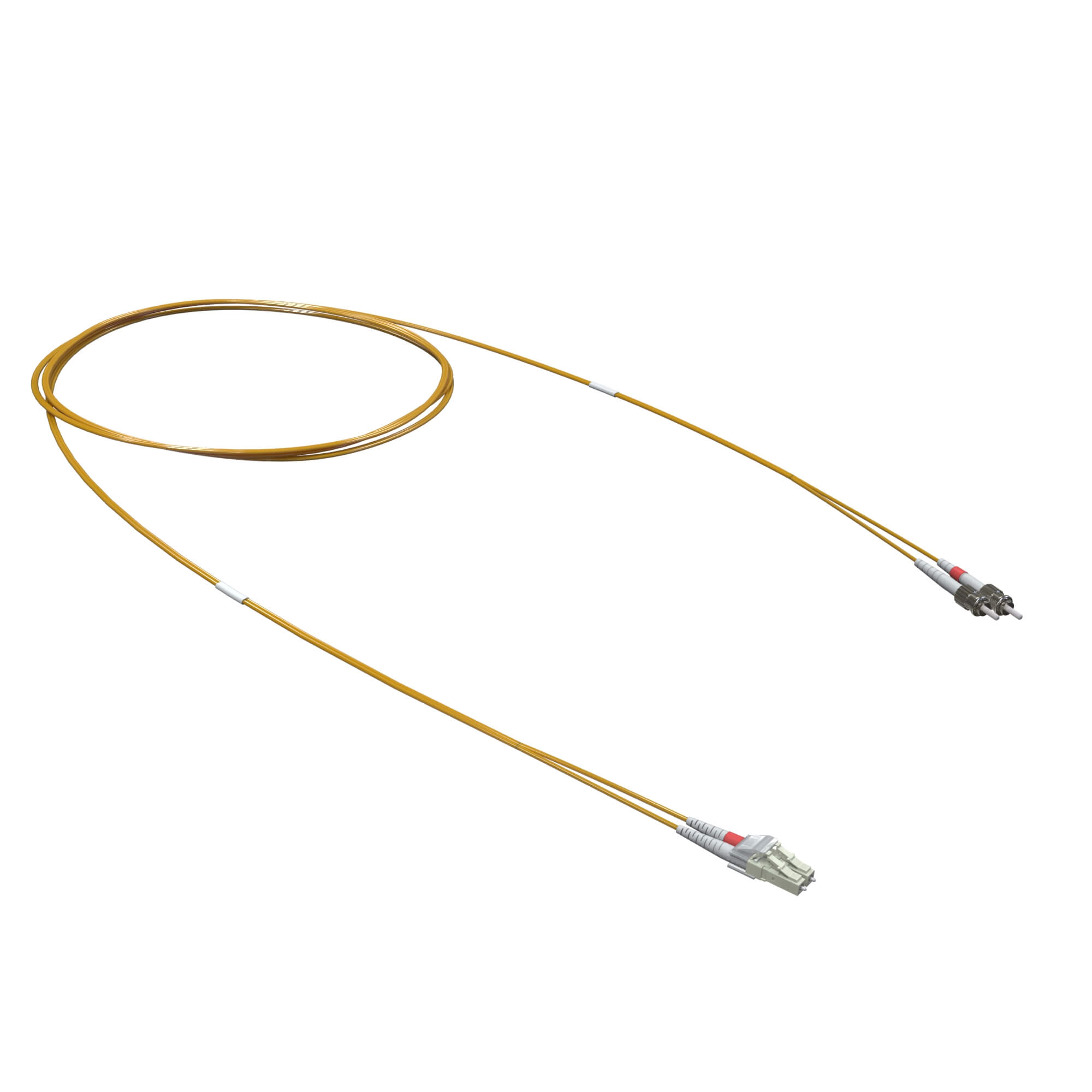 Оптический коммутационный шнур переходной двухволоконный (Duplex) LC-UPC/ST-UPC, 50/125 OM2, 3 м
