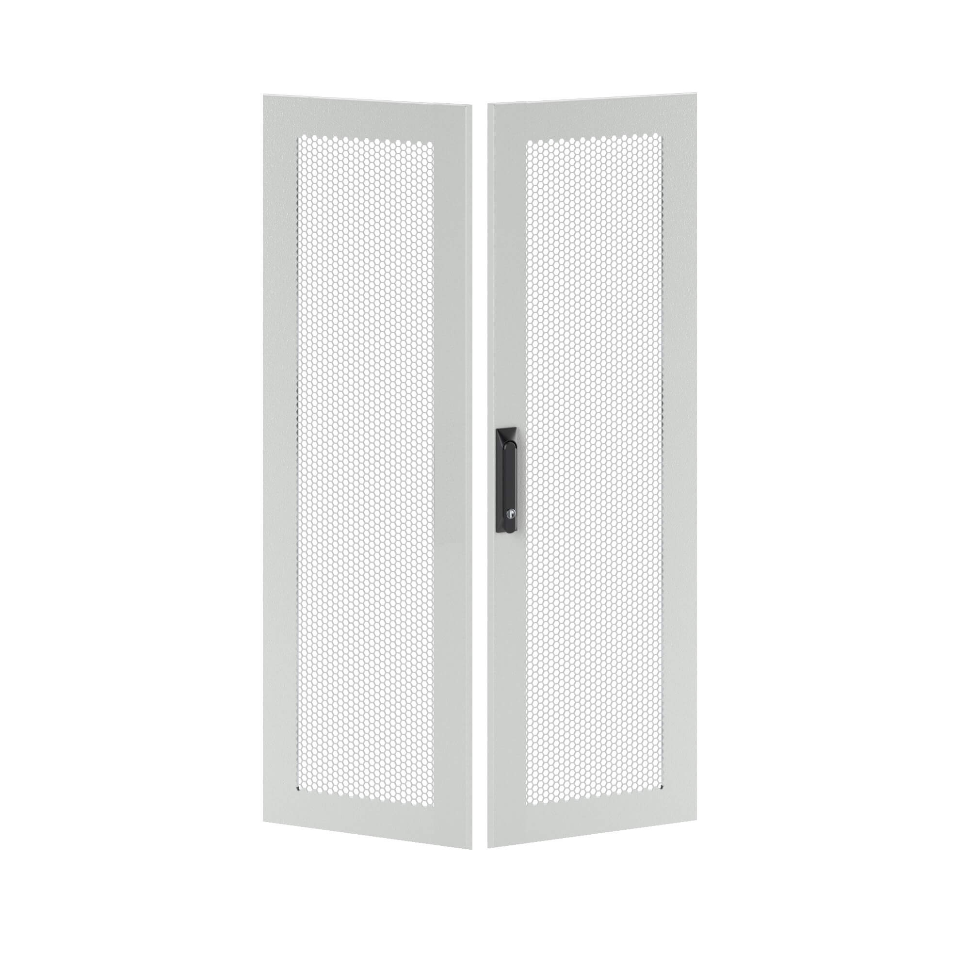 Дверь перфорированная двухстворчатая для IT-CQE 1200 x 600 RAL7035