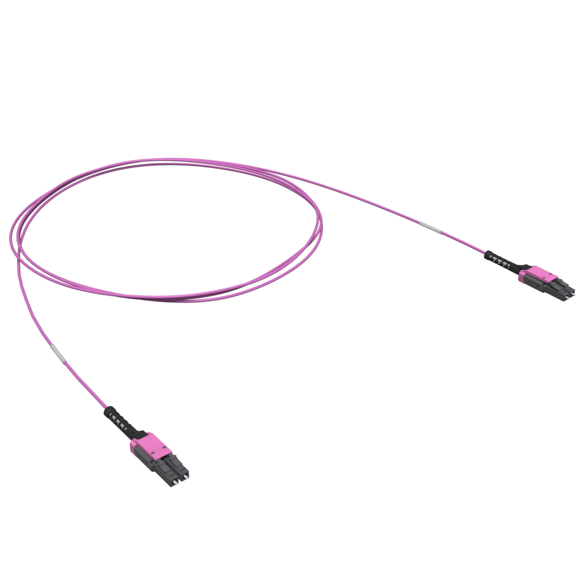 Патчкорд 2ОВ 50/125 OM4, LC двухволоконный (Duplex) Uniboot/LC двухволоконный (Duplex) Uniboot, 1м(предустановленная конфигурация: тип полярности - прямая А/B - B/A)