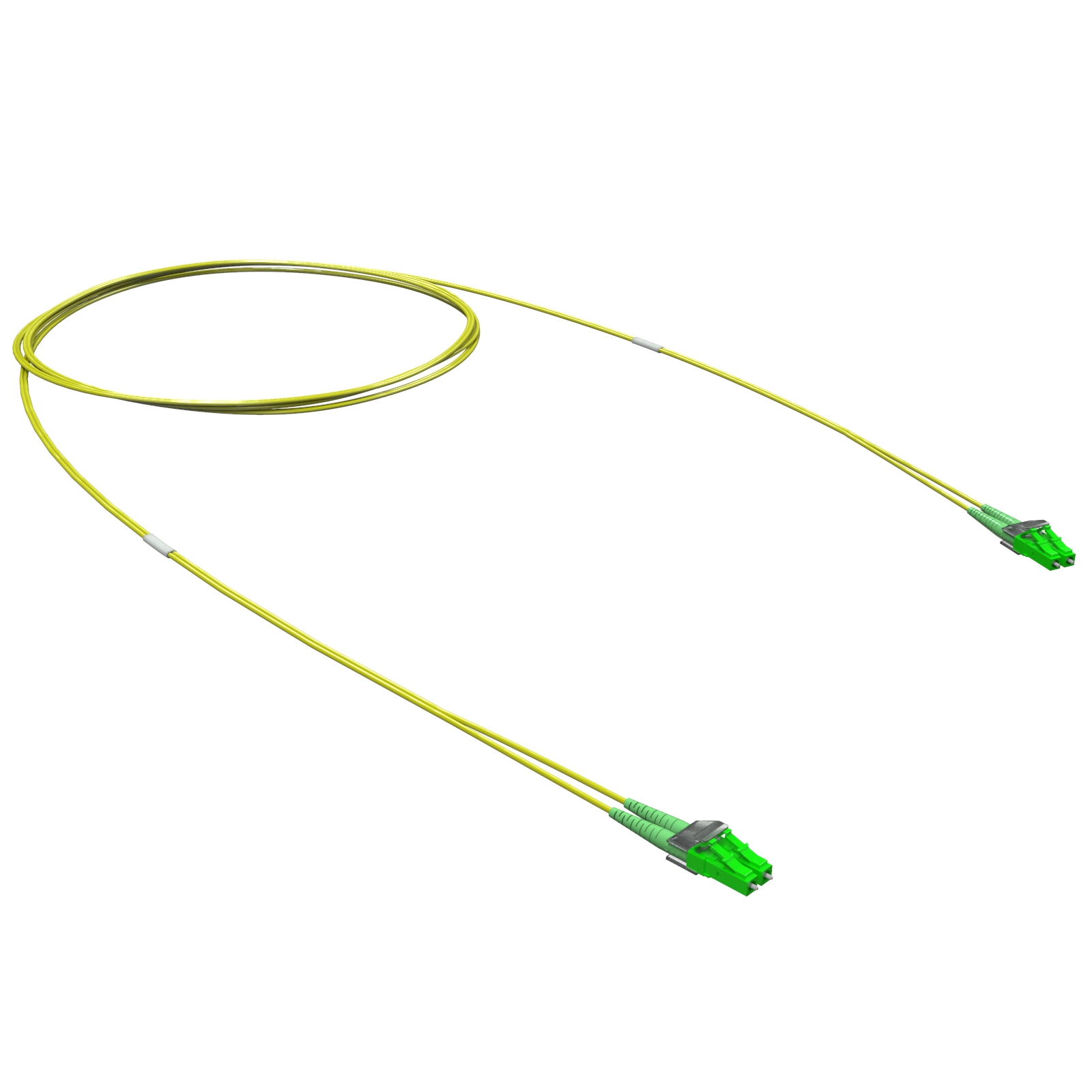 Оптический коммутационный шнур двухволоконный (Duplex) LC/APC-LC/APC, 9/125 (OS2), 1 м