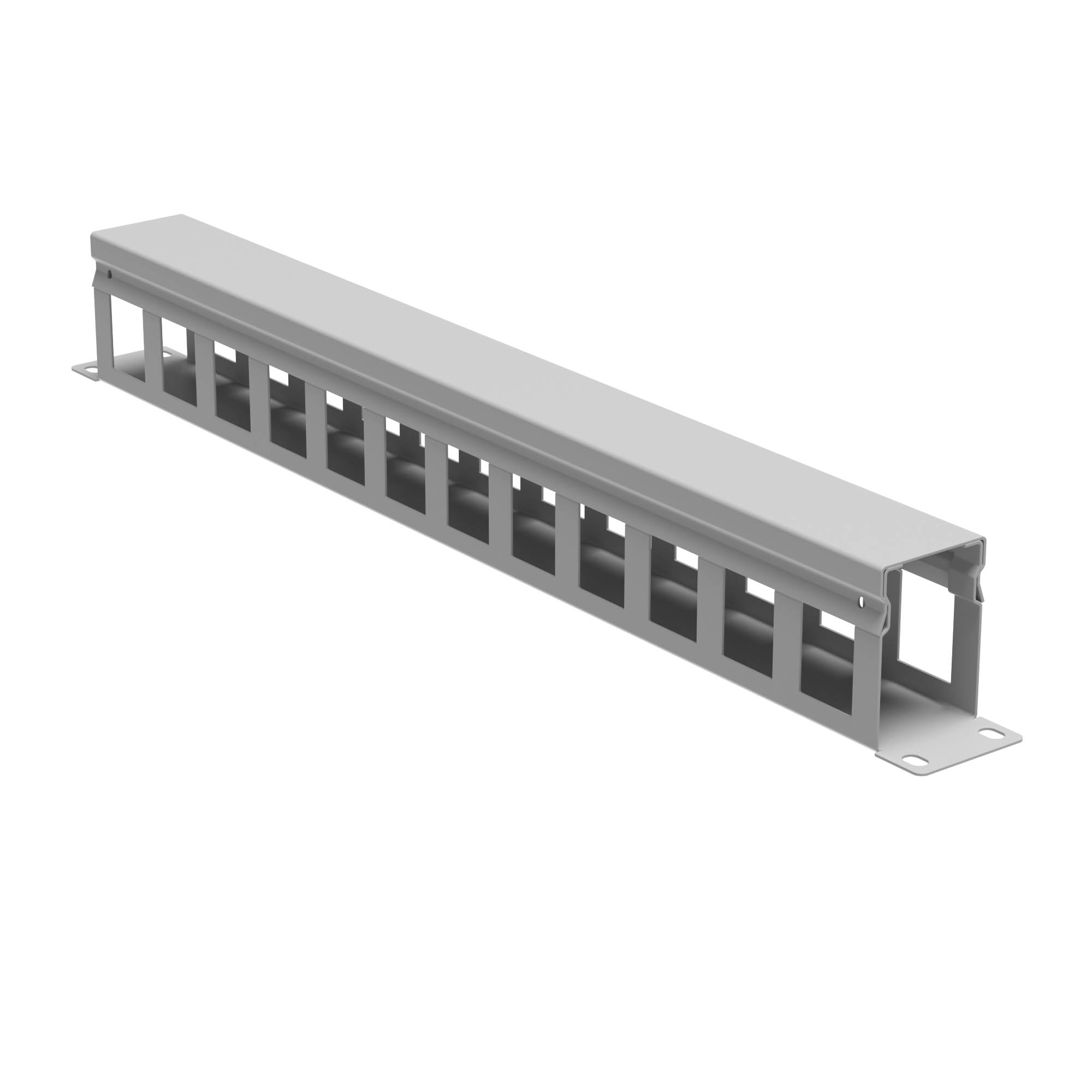 Организатор кабельный с крыш/отв 19" 1U, 60 мм RAL7035