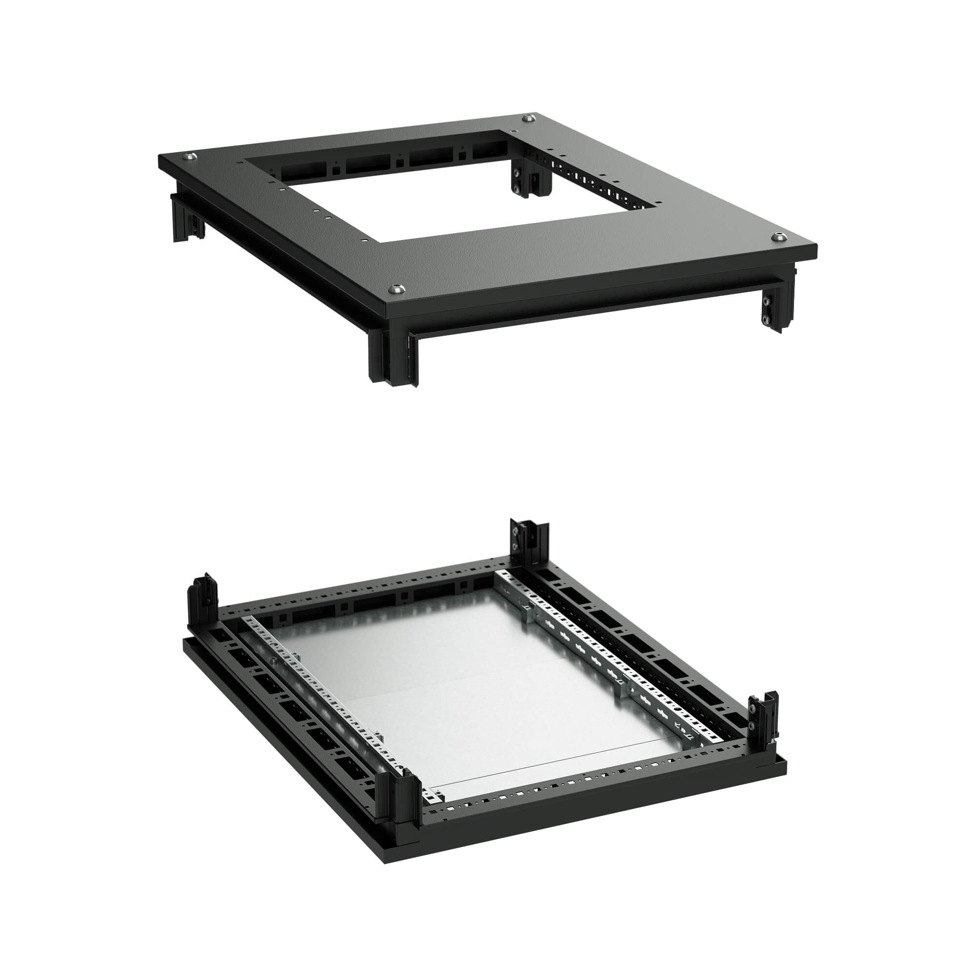Крыша с фланцем и основание для 19" IT-CQE 600x1000, RAL9005