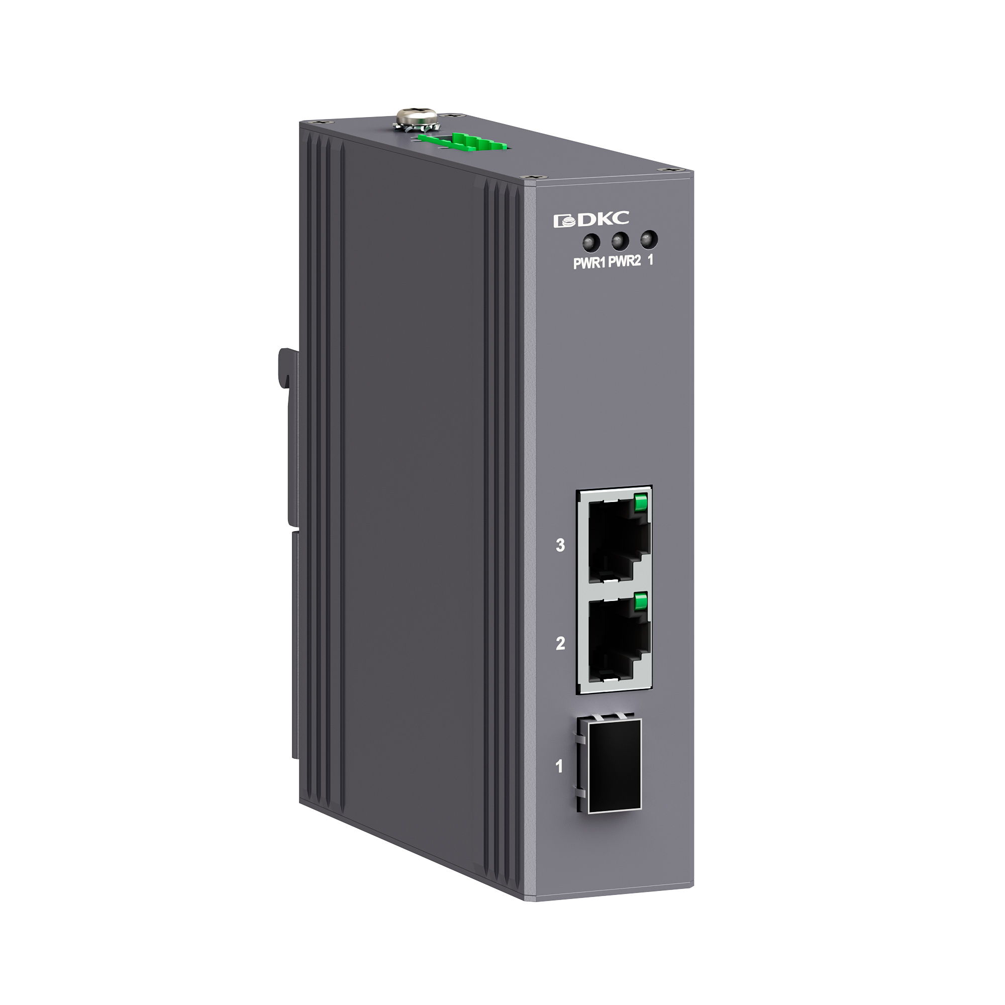 Промышленный медиаконвертер, 3-х портовый, 1х100Base-X SFP слот,2х10/100Base-T(X) портов RJ45, 12-48В DC/18-30В AC, с резервированием